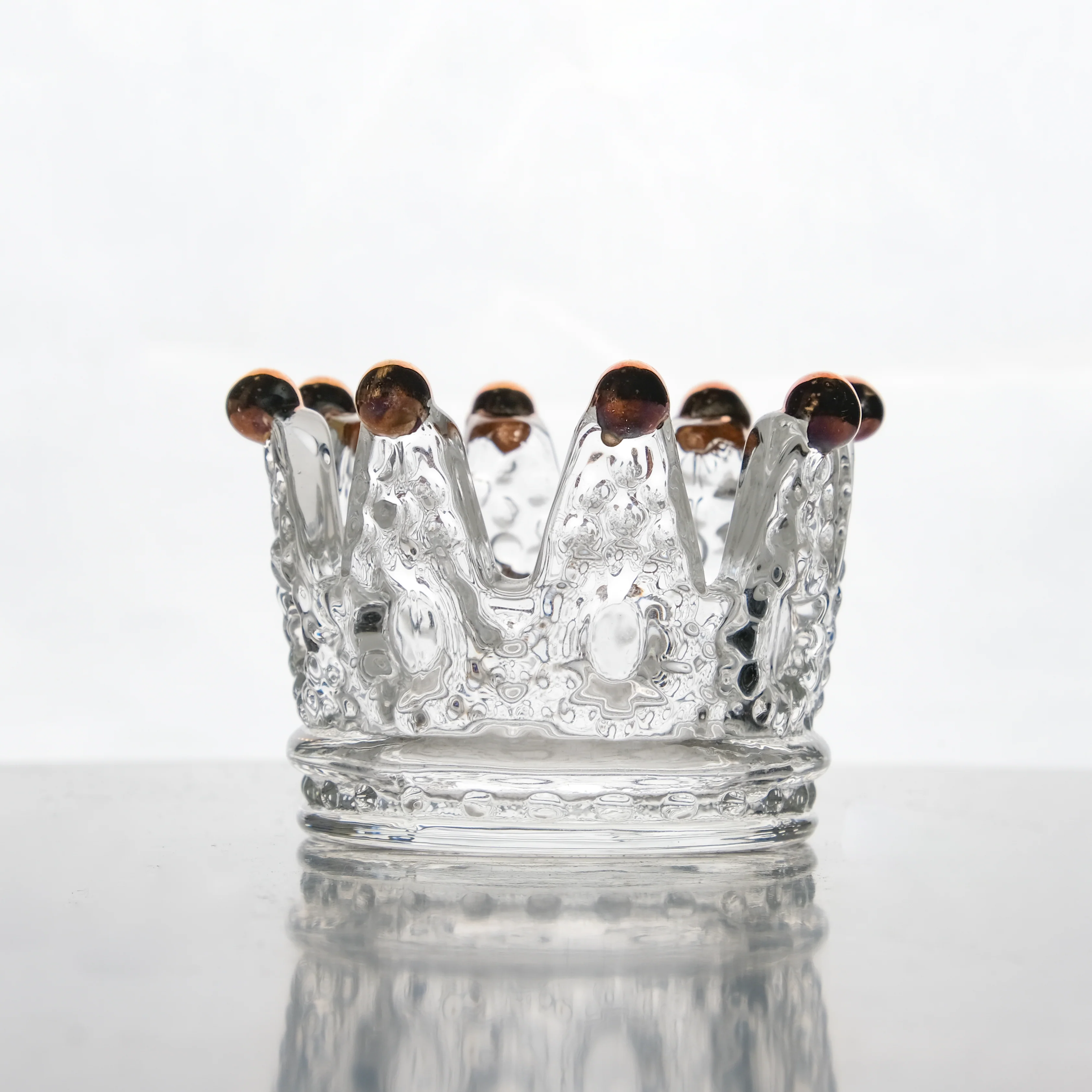 Gold Detail Crown Tea Light Holder Set Of 2 - Image 4