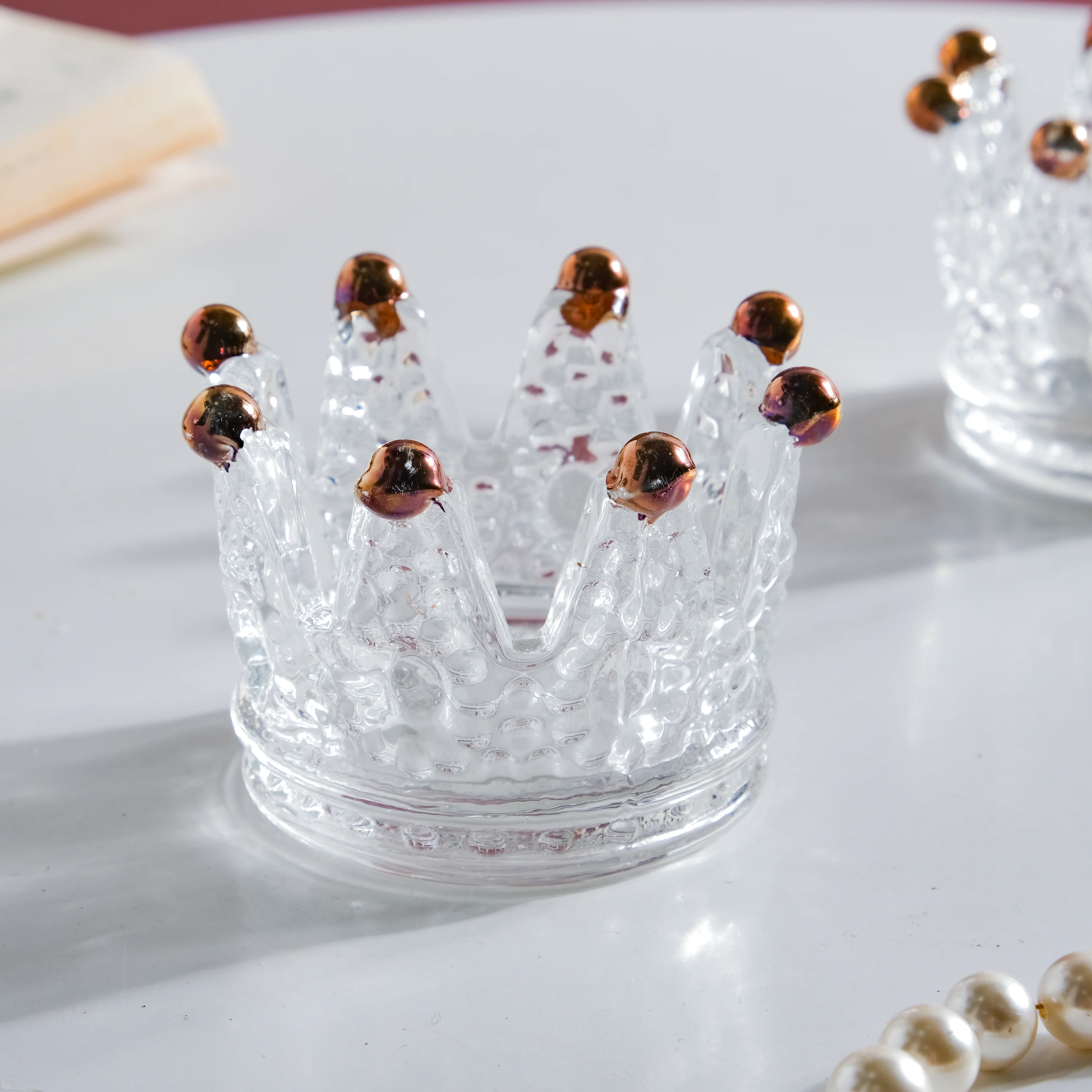 Gold Detail Crown Tea Light Holder Set Of 2 - Image 6