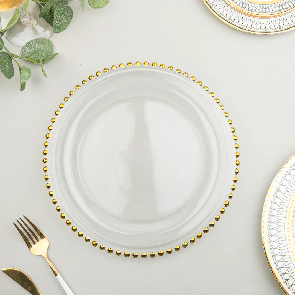 Gold Detailed Glam Charger Plate 10 Inch - Image 3