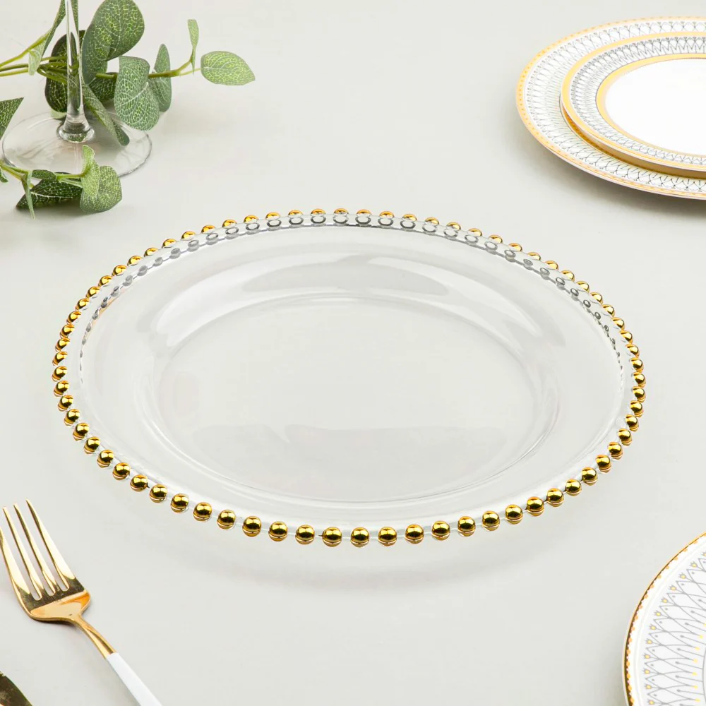 Gold Detailed Glam Charger Plate 10 Inch - Image 4
