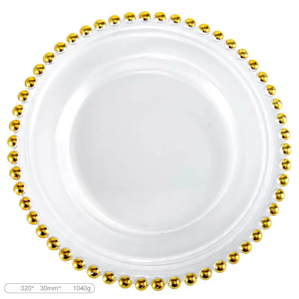 Gold Detailed Glam Charger Plate 10 Inch - Image 6