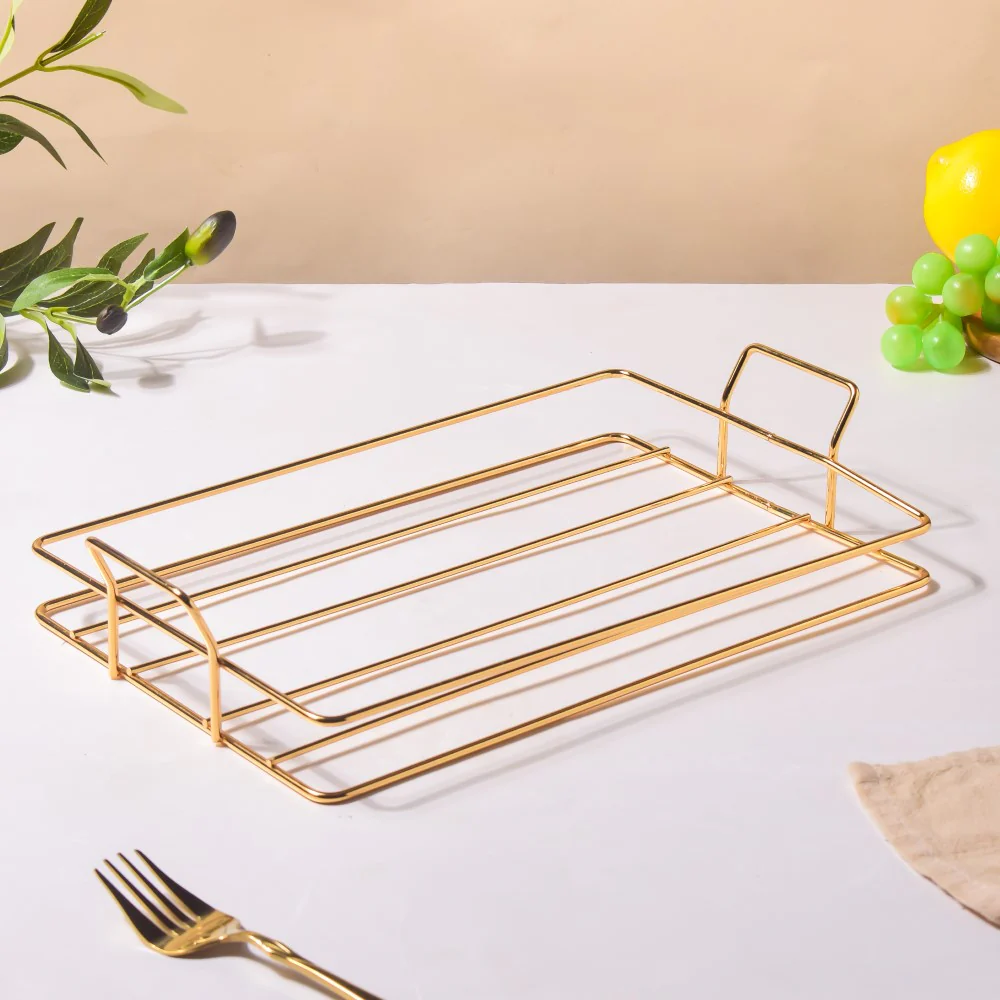 Gold Detailed Glass Bowls And Tray Set Of 7 200ml - Image 9