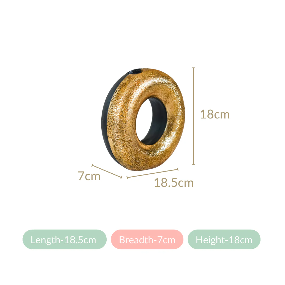Gold Donut Showpiece Vase - Image 5