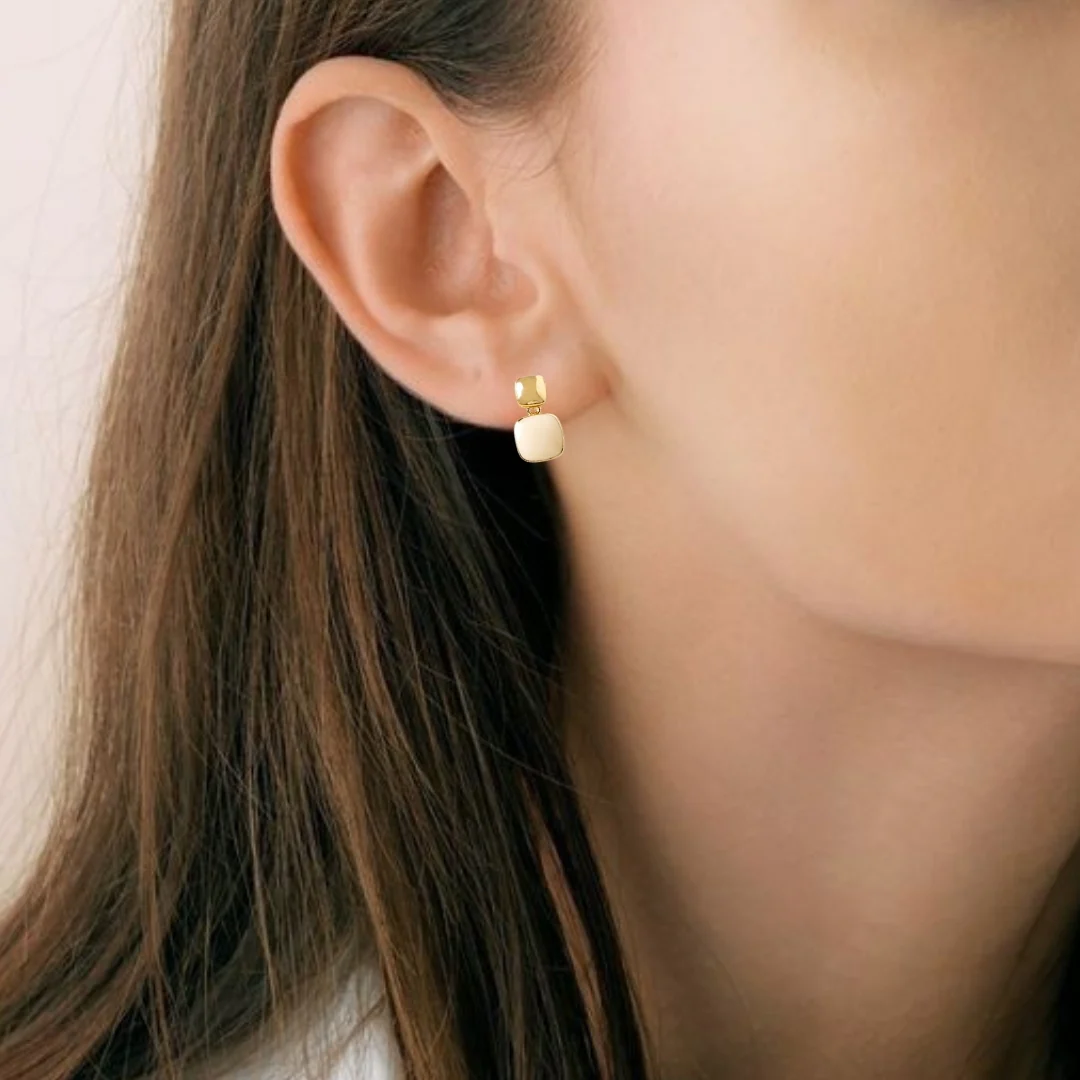 Gold Drizzle Multicoloured Dangler Studs Set Of 3 - Image 2