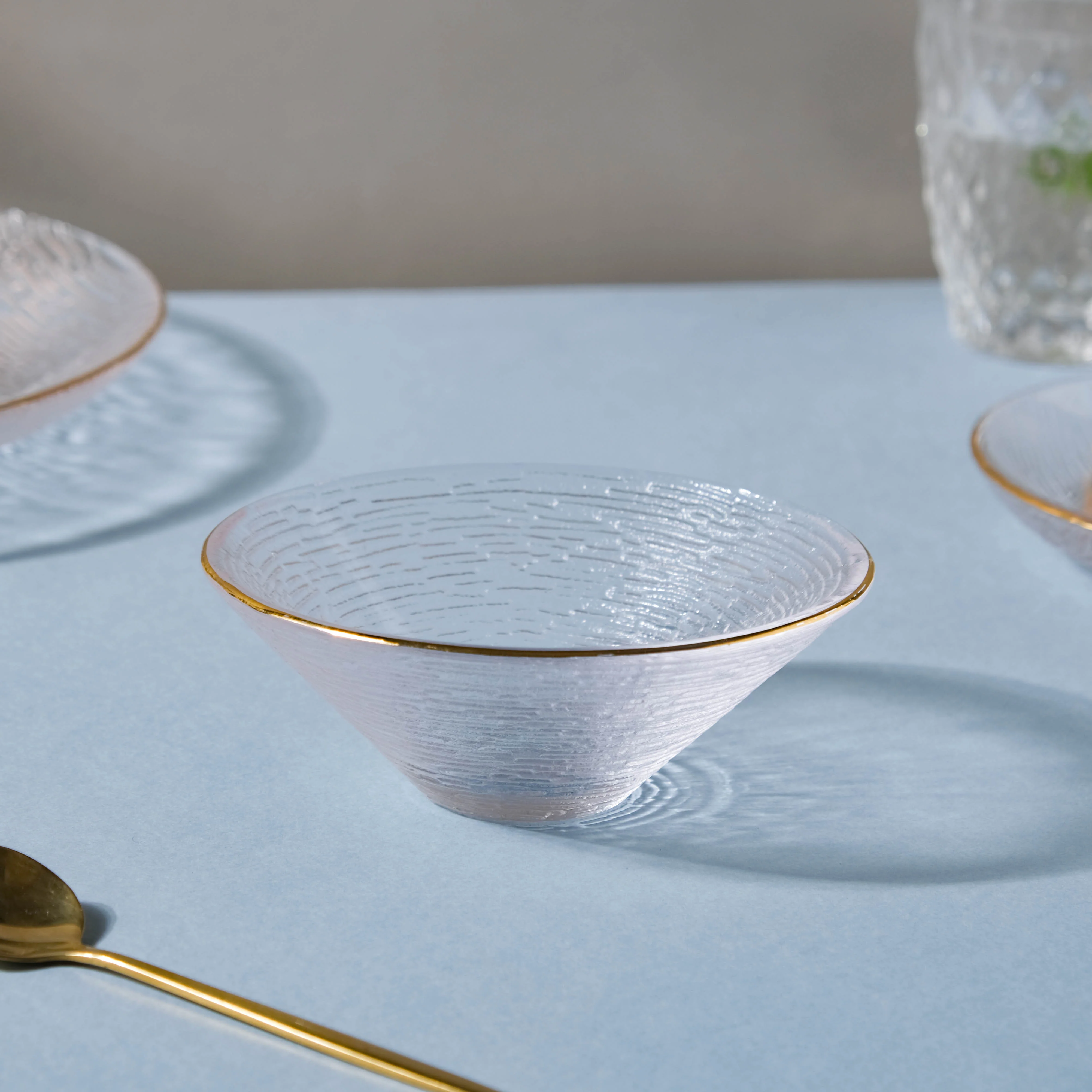 Gold Rimmed Glass Dessert Bowl 100 ml - Image 3