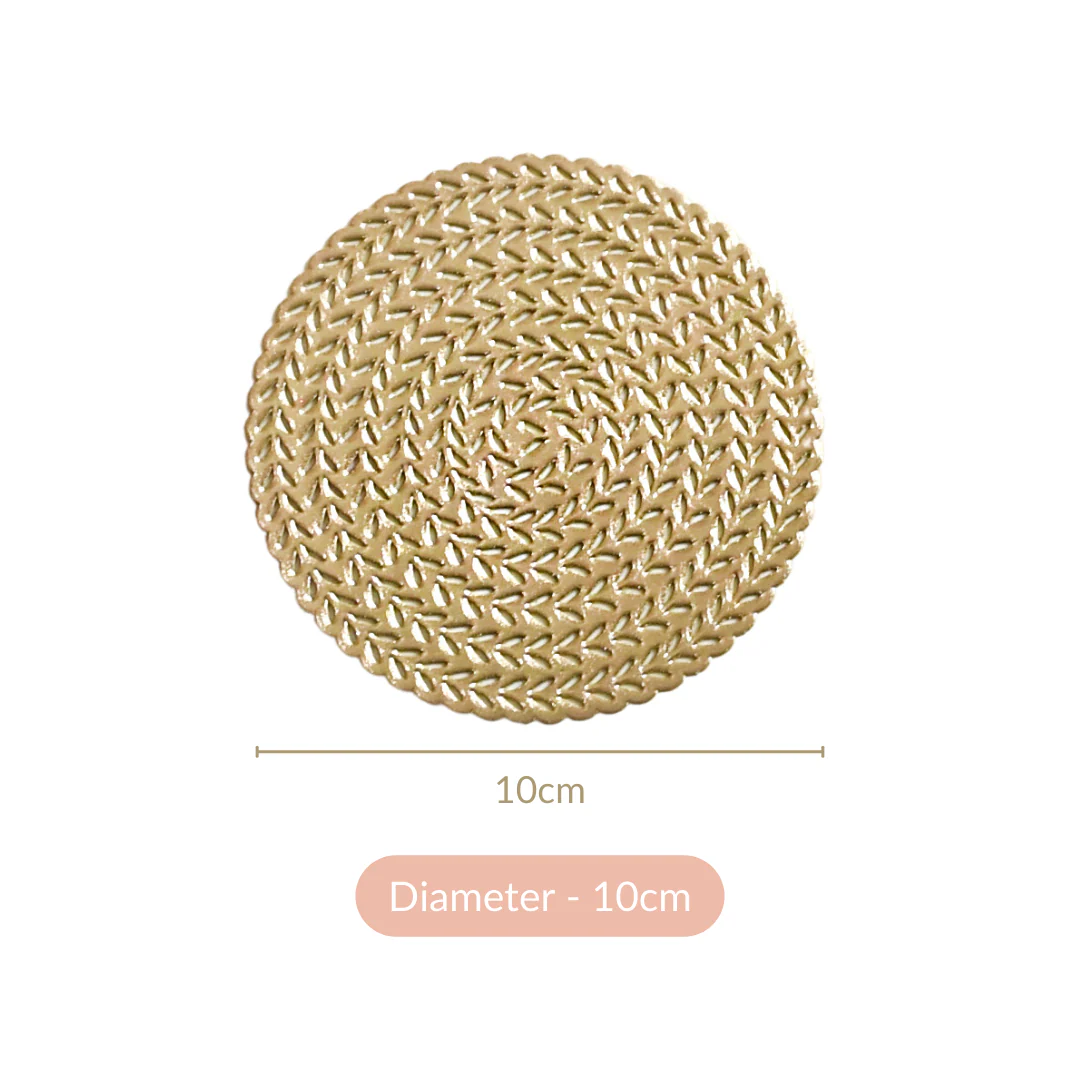 Gold Round Coaster Set Of 6 - Image 5