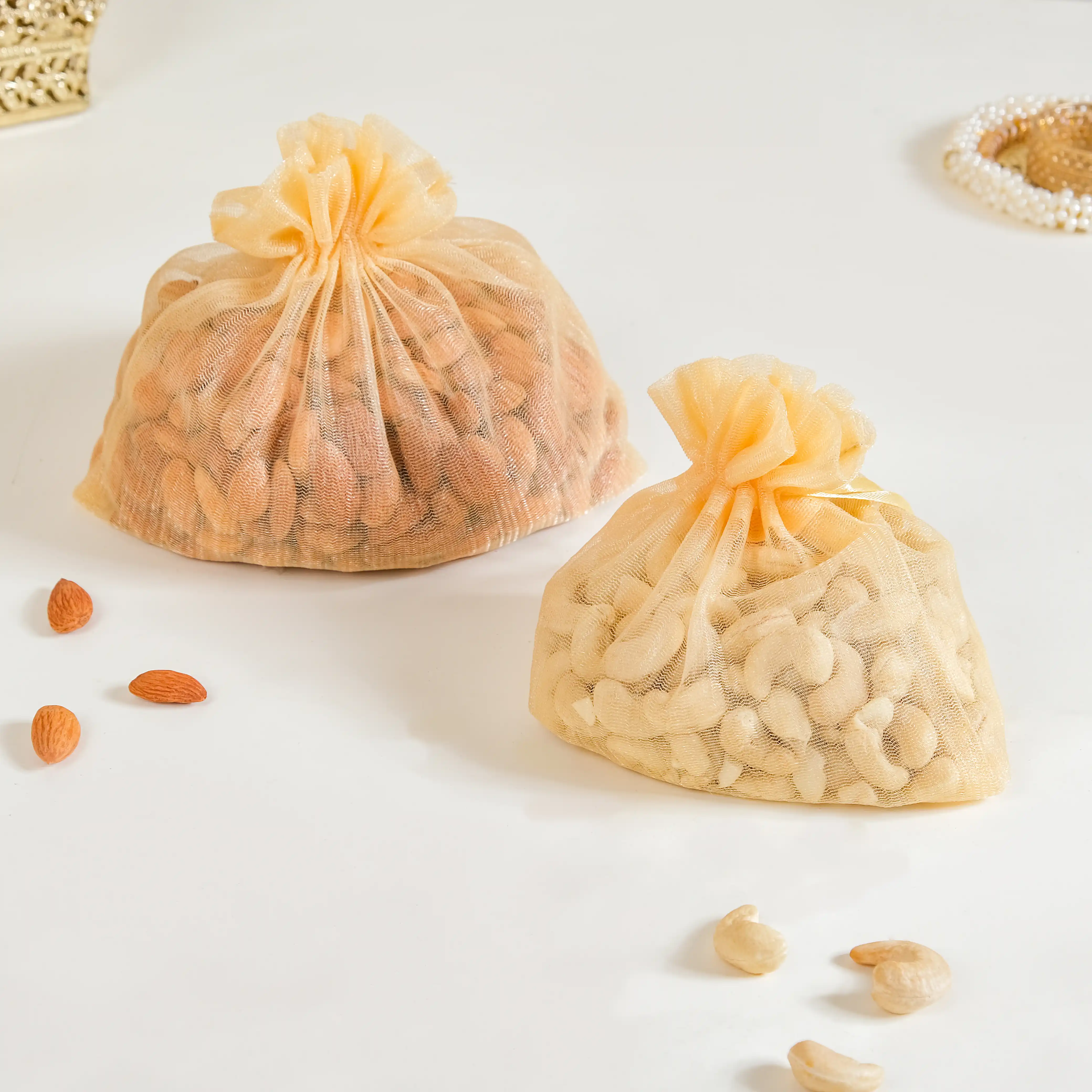 Gold Treasure Box Dry Fruits Hamper Set Of 7 - Image 4