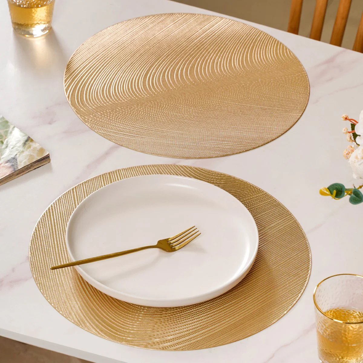 Gold Waterproof Table Mat Set Of 6 - Image 6