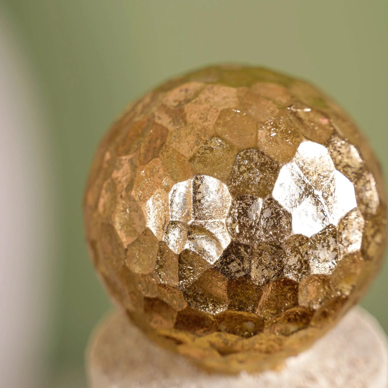 Golden Ball Textured Sculpture - Image 8