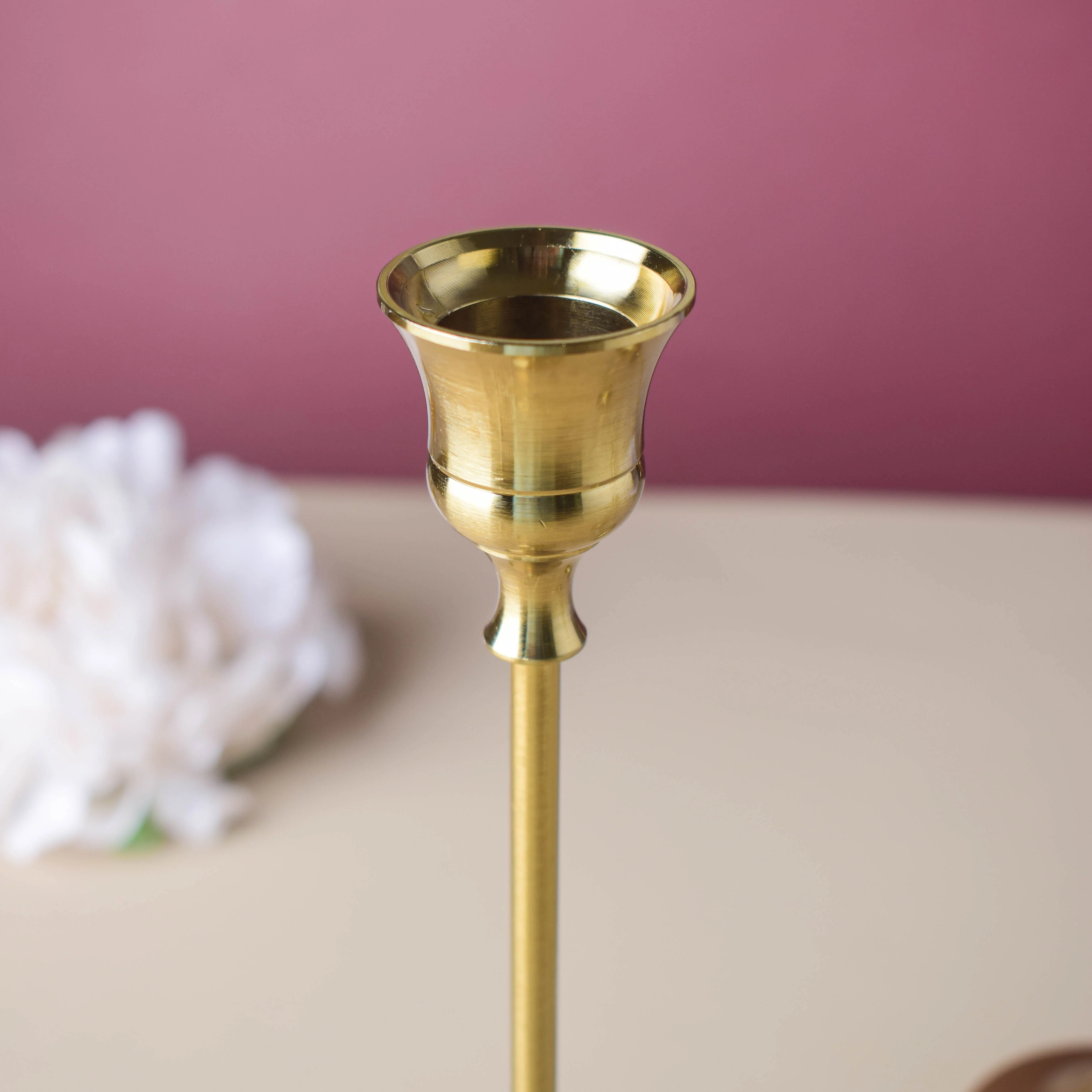Golden Candle Stand Set Of 3 - Image 6