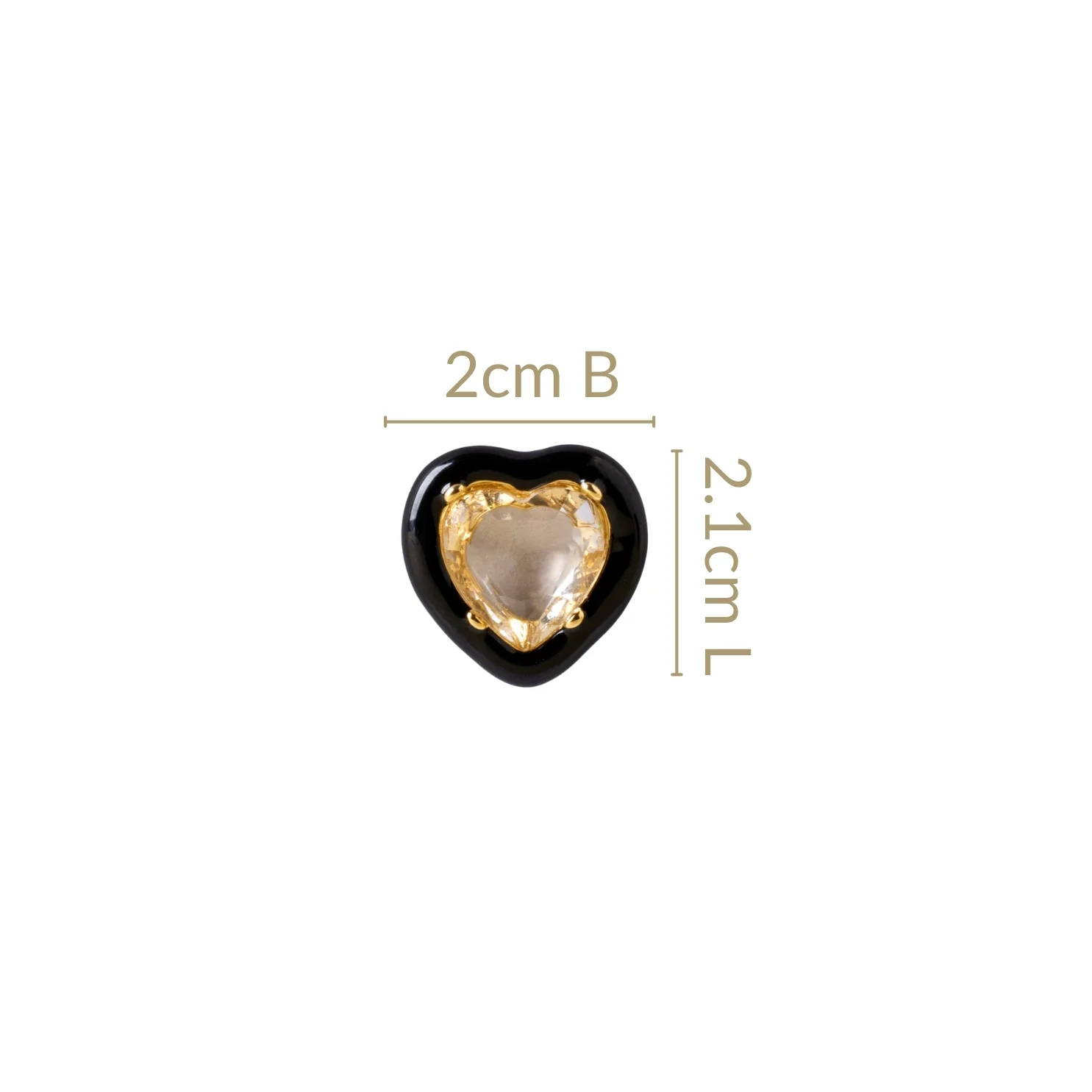 Golden Hearts Stud Earrings - Image 3