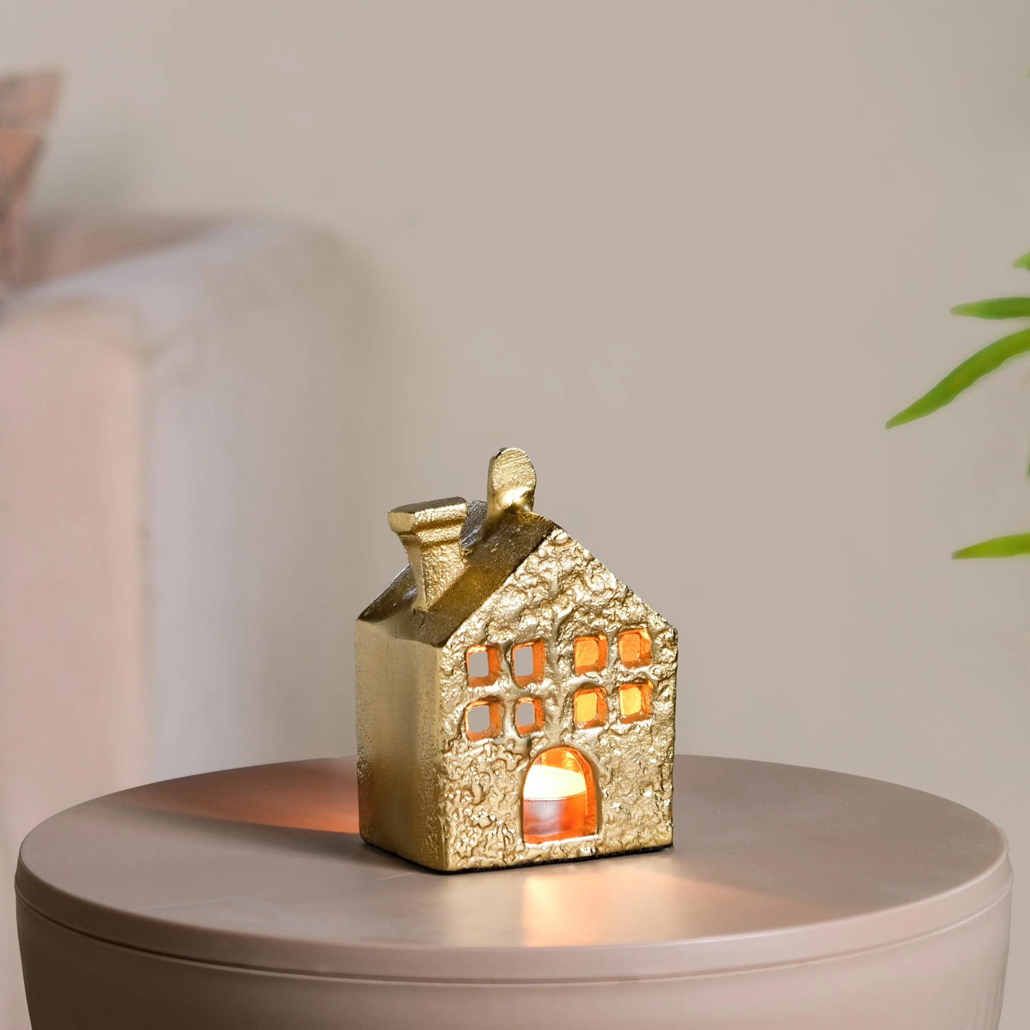 Golden Nest Mini House Tealight Holder - Image 2