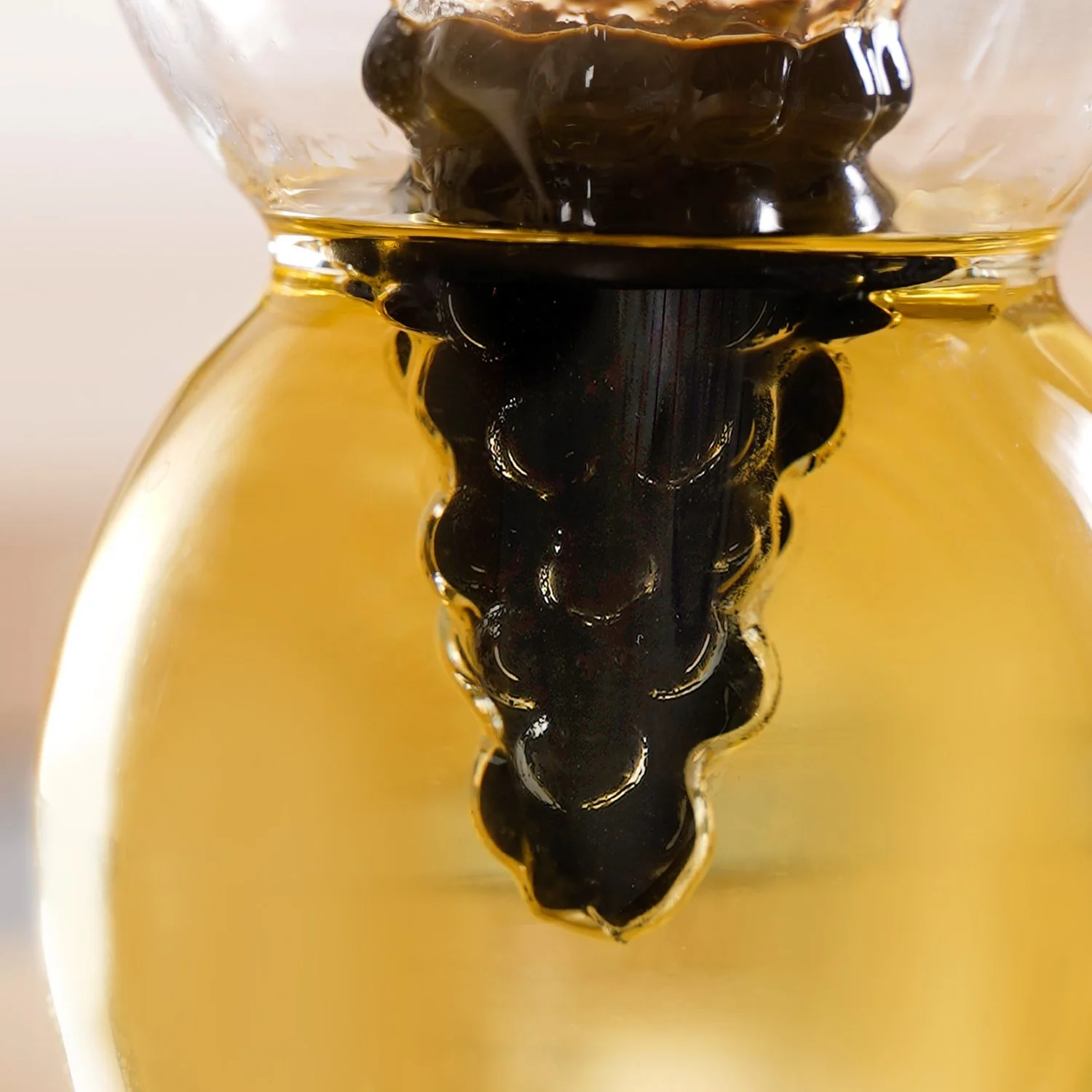 Grape Sculpture Glass Cruet For Olive Oil With Italian Seasoning - Image 3
