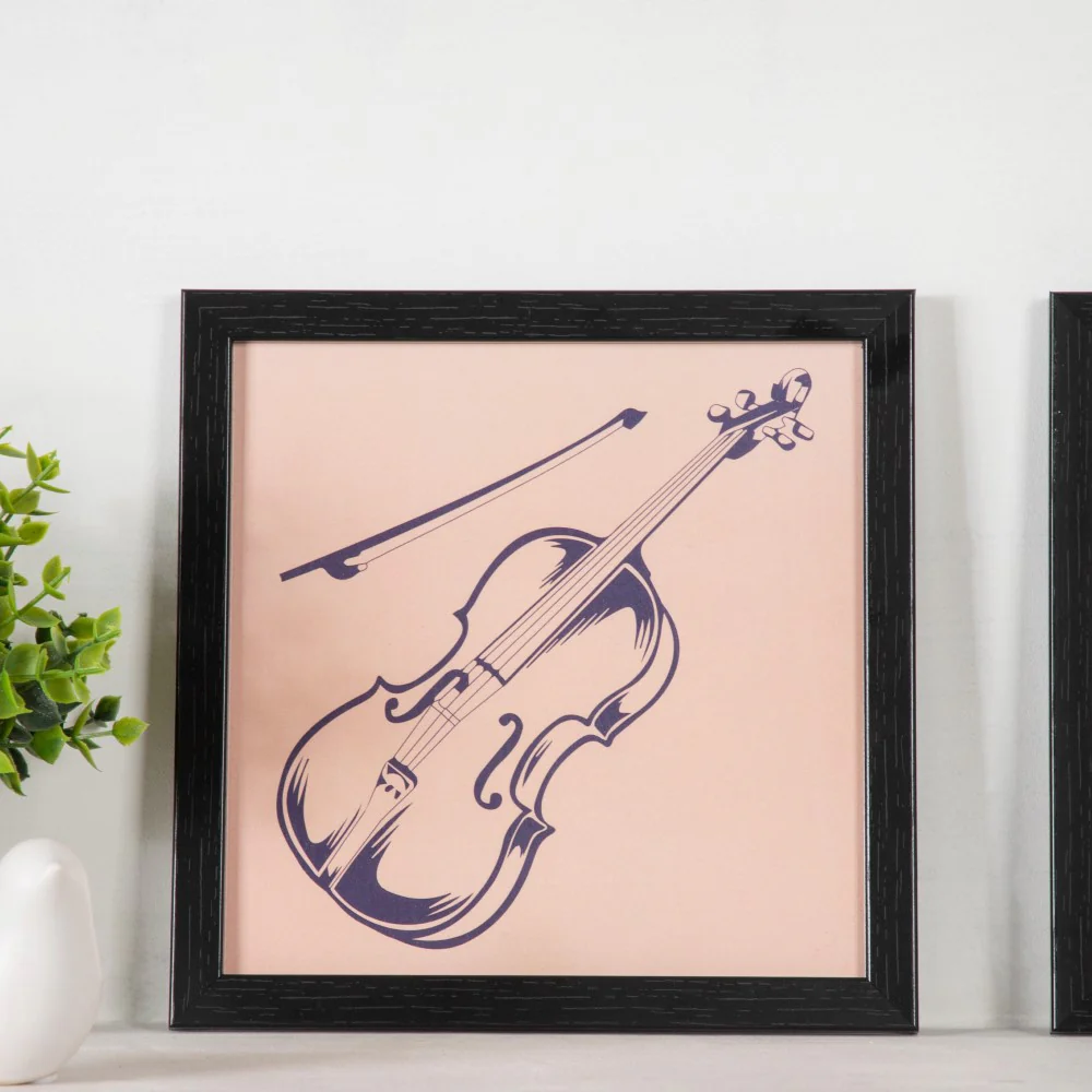 Graphic Music Art In Frame Set Of 4 9x9 Inch - Image 6