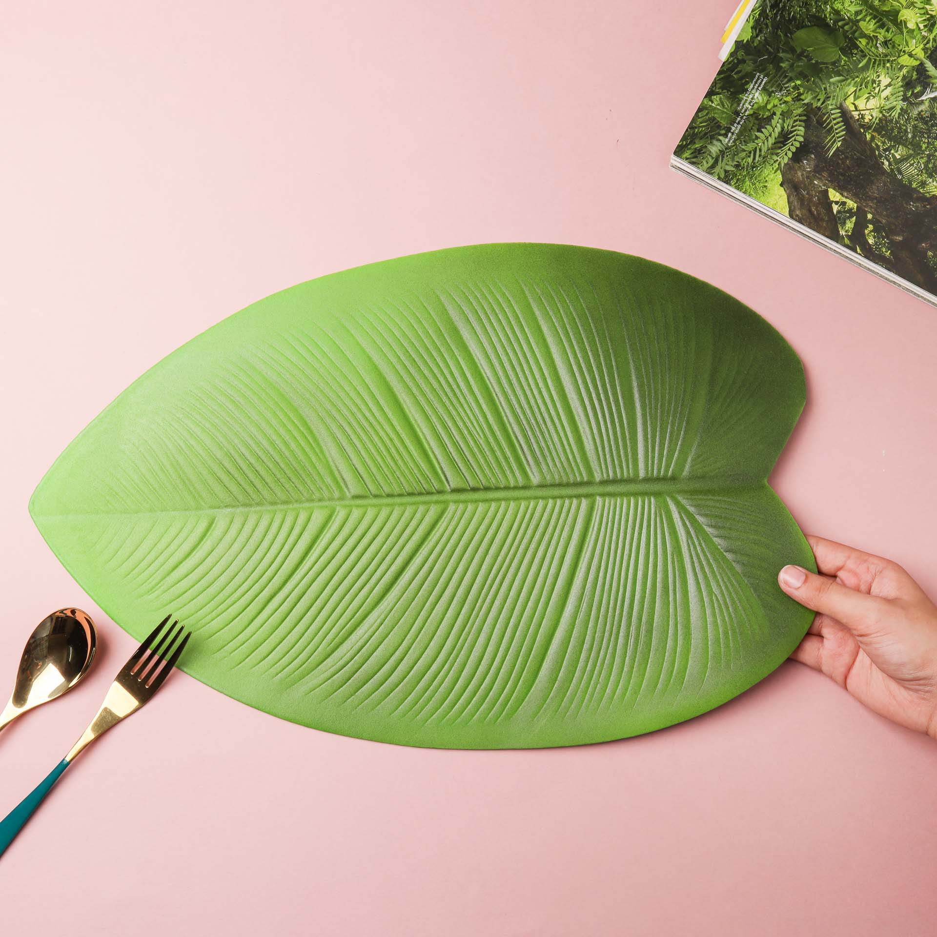 Green Leaf Placemat Set of 2 - Image 4