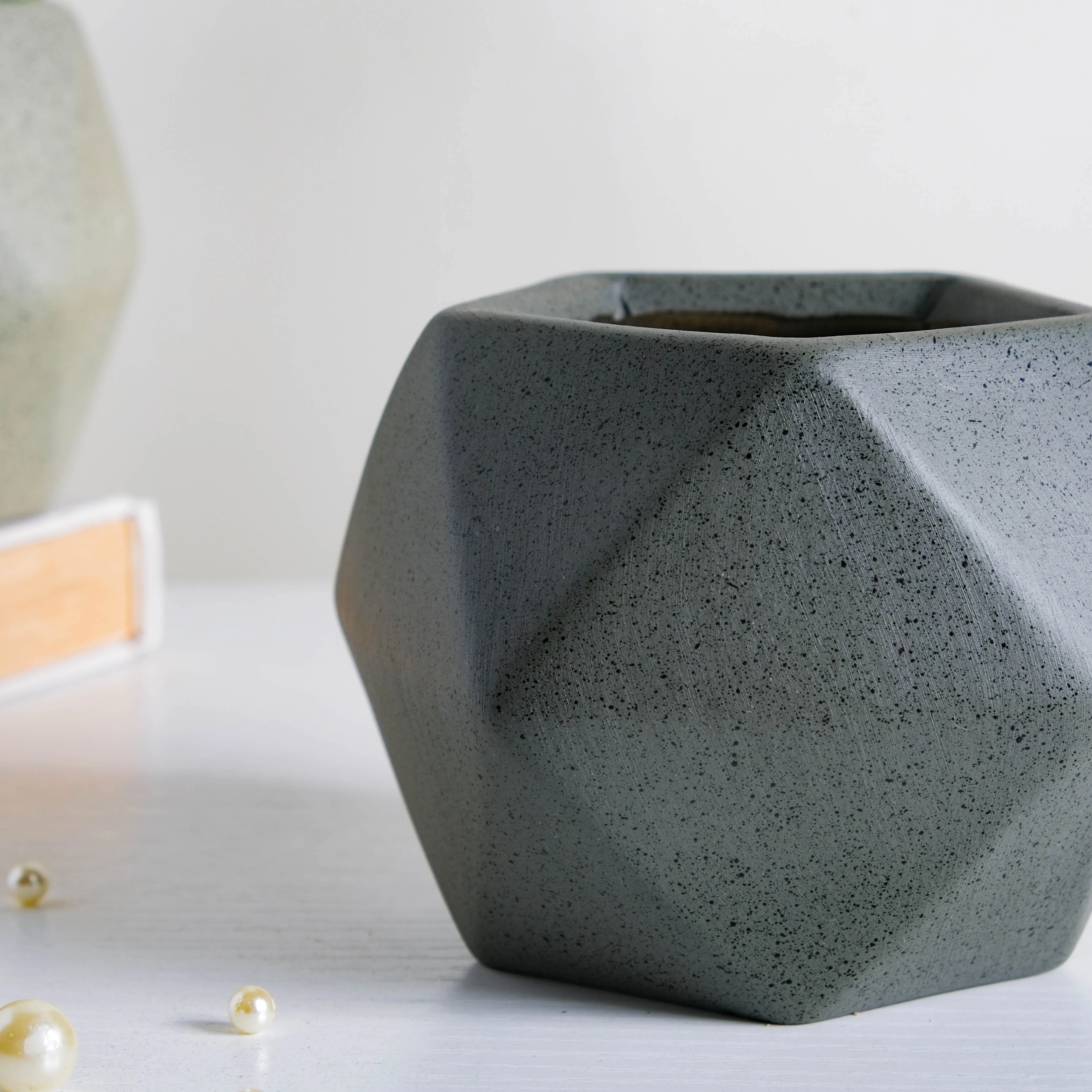 Grey Abstract Plant Pot - Image 5