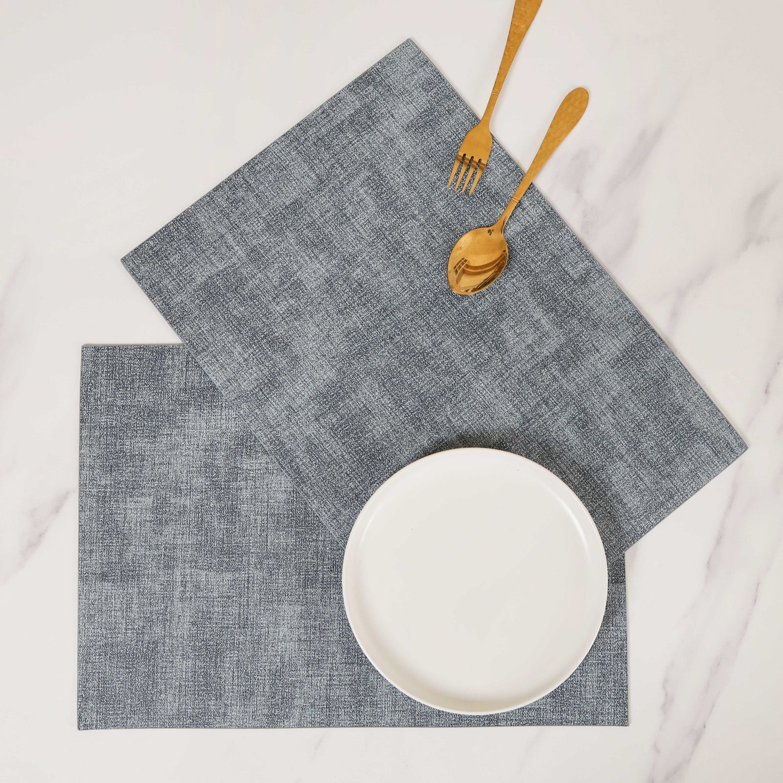 Grey Gradient Leather Placemat Set of 2 - Image 2