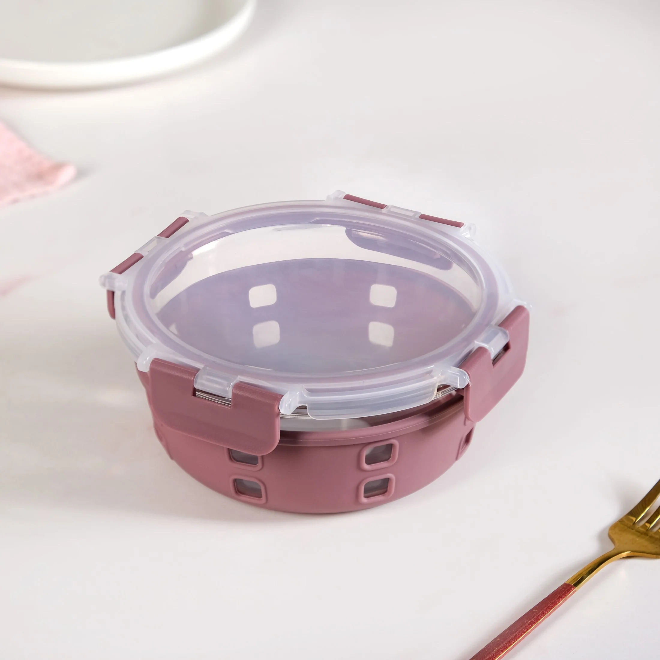 Gripso Food Storage Container With Silicone Sleeves Set Of 3 Mauve S 400ml M 600ml L 950ml - Image 6