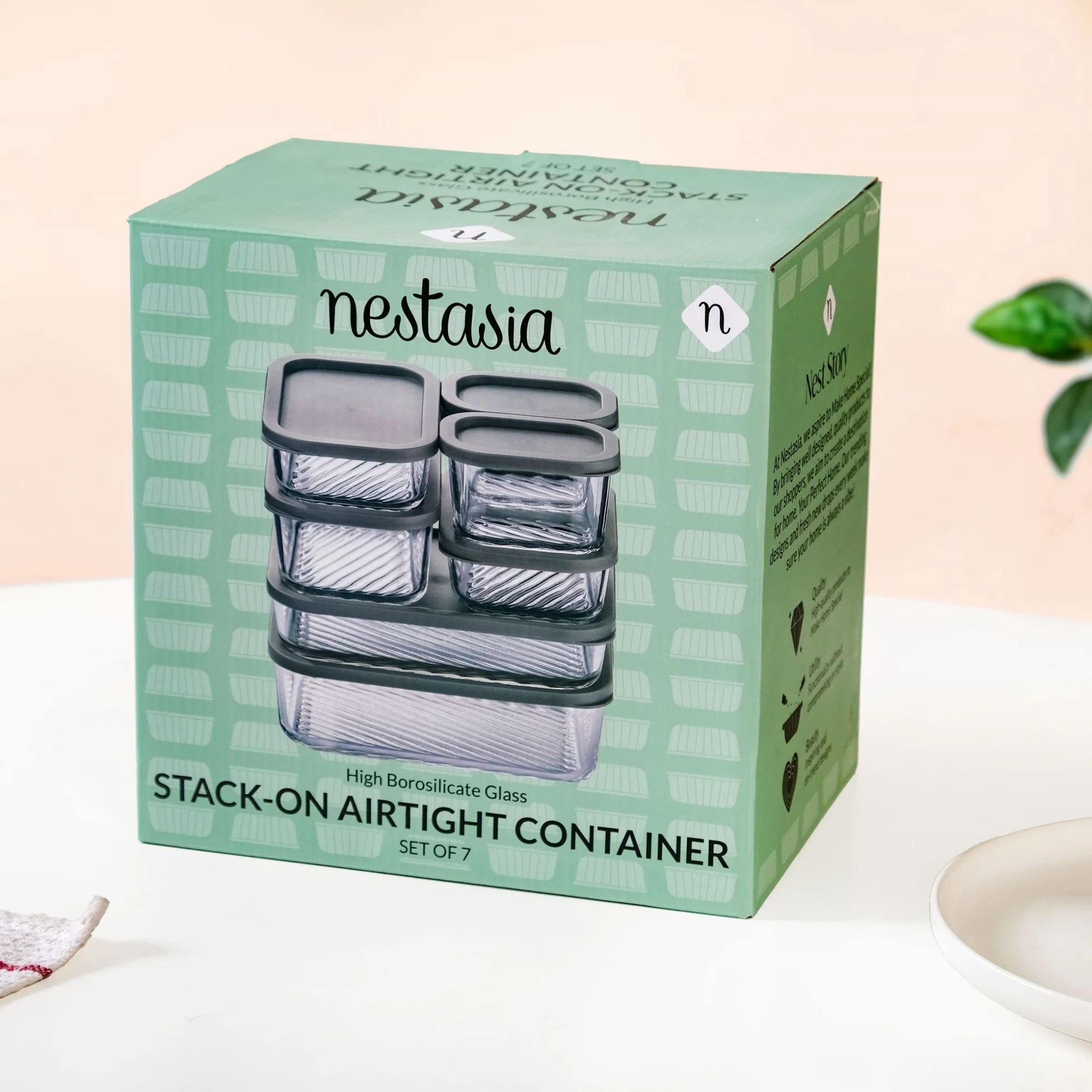Groovo Stack On Storage Container Sage Green Set Of 7 S 310ml M 520ml L 750ml XL 1200ml XXL 1700ml - Image 14