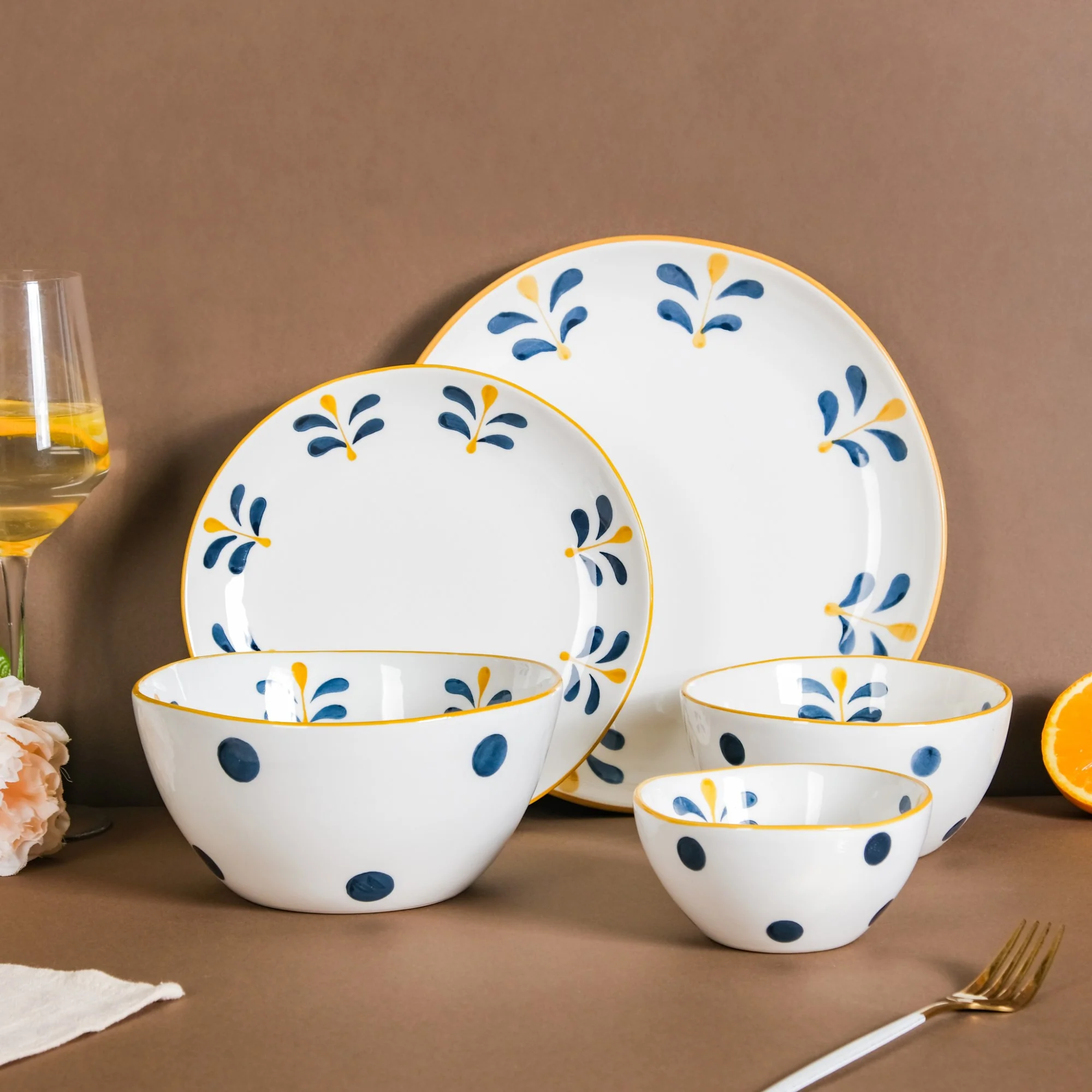 Hana 21 Piece Ceramic Dinner Set For 6 - Image 2