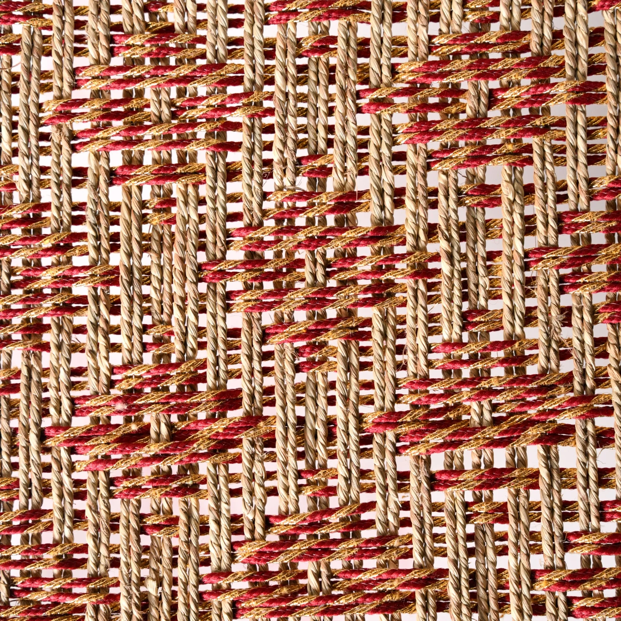 Handwoven Sabai Risers With Zari Set Of 2 - Image 8