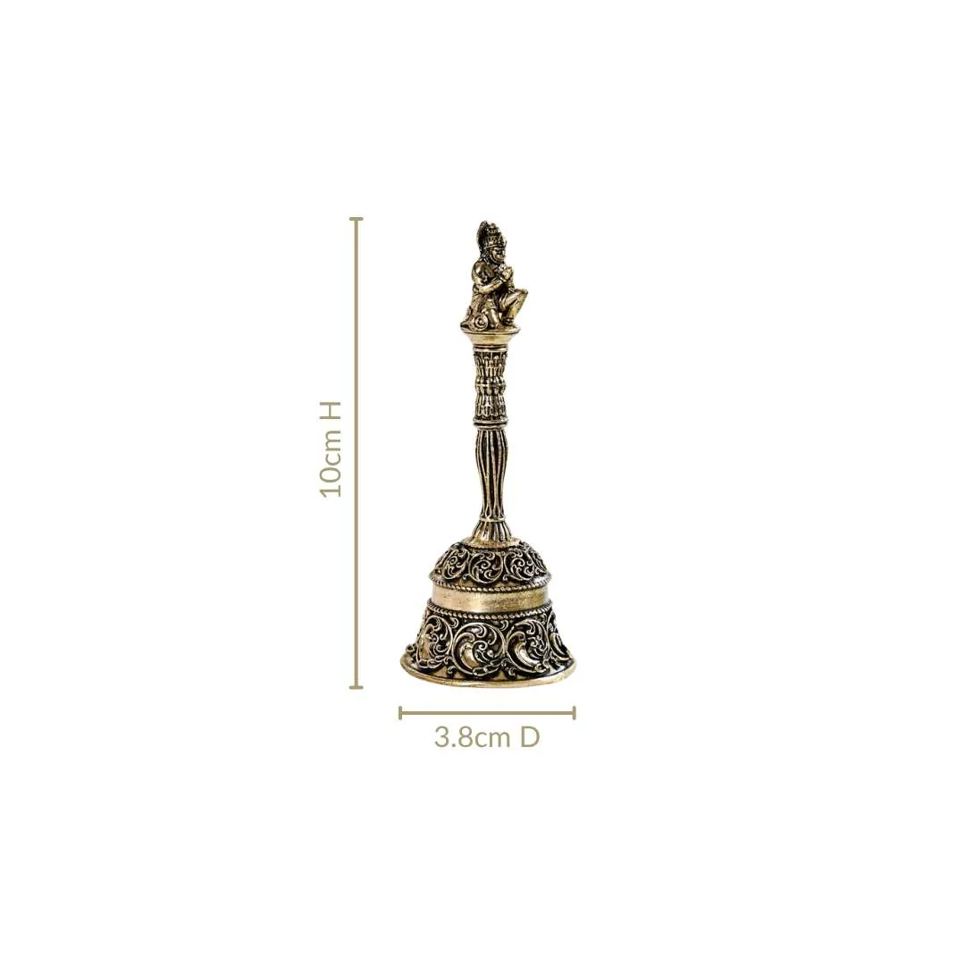Hanuman Pure Brass Ghanti For Mandir With Gift Box 10cm - Image 5