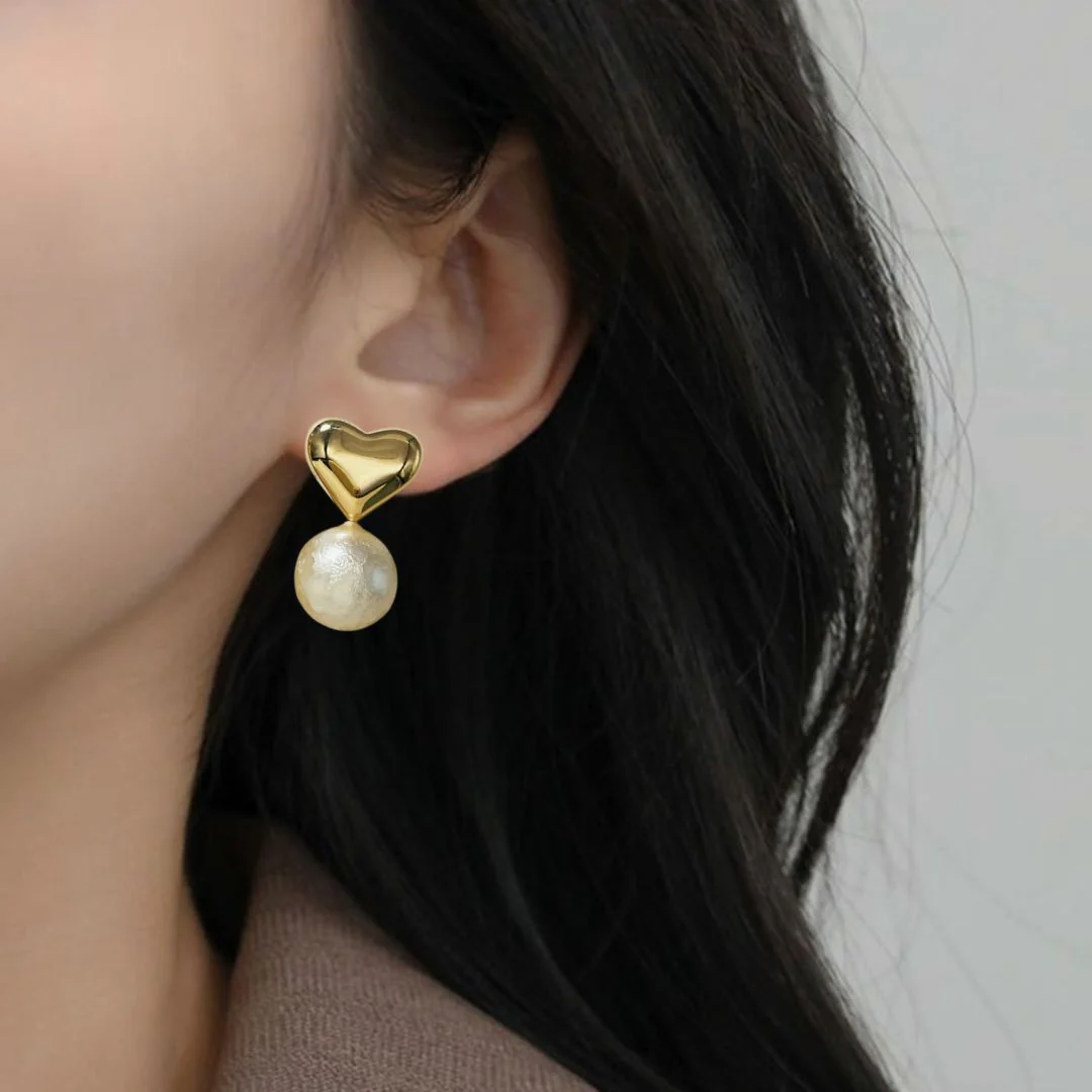 Heart Drop Earrings - Image 5