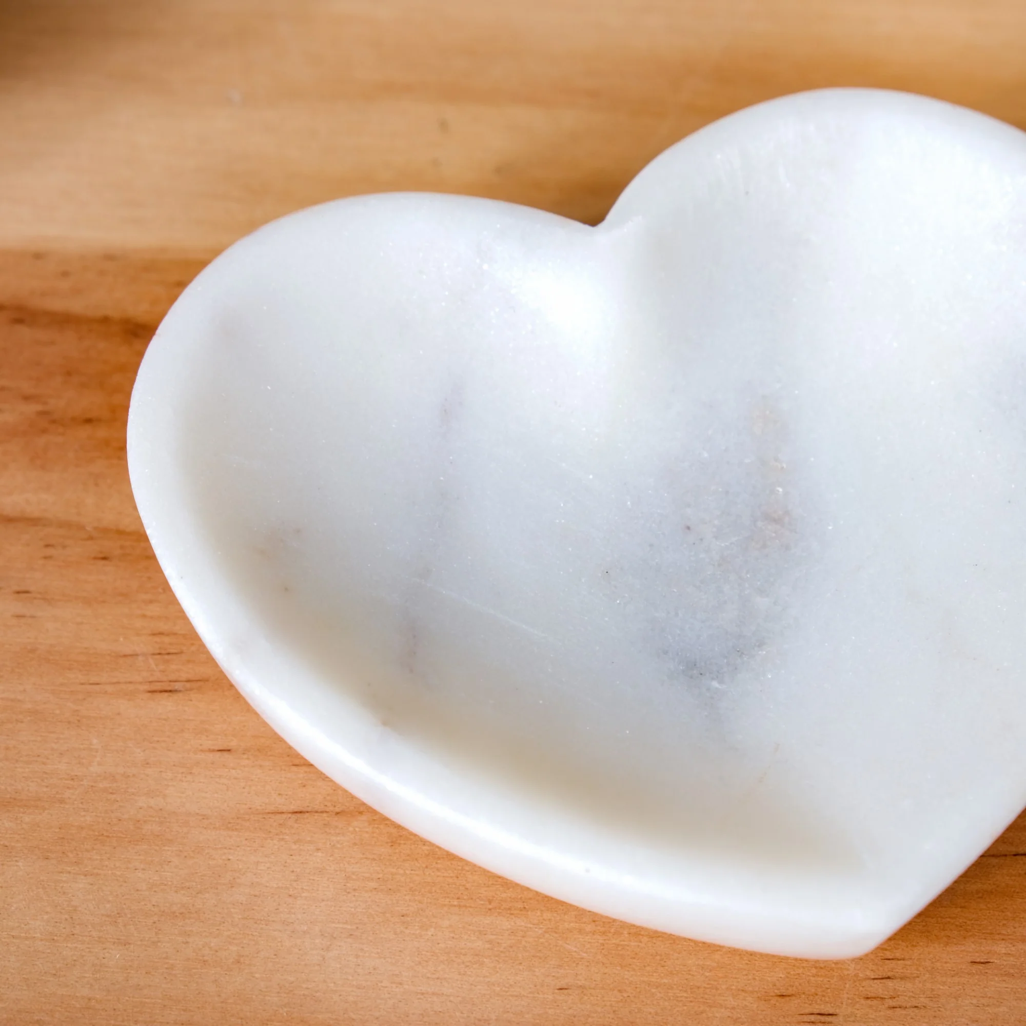 Heart Of Stone White Marble Trinket Dish 4 Inch - Image 7