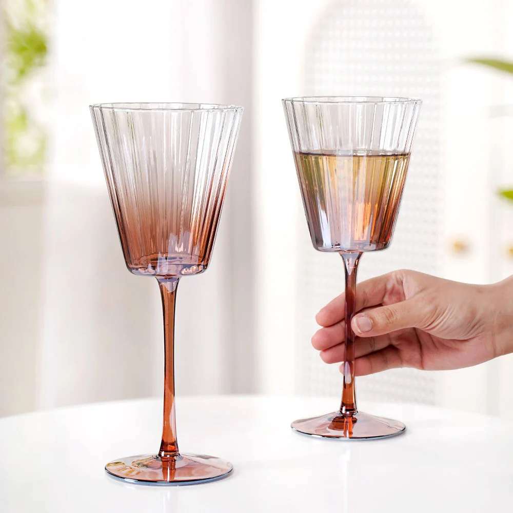 Helios Ombre Wine Glass Set Of 2 350ml - Image 2