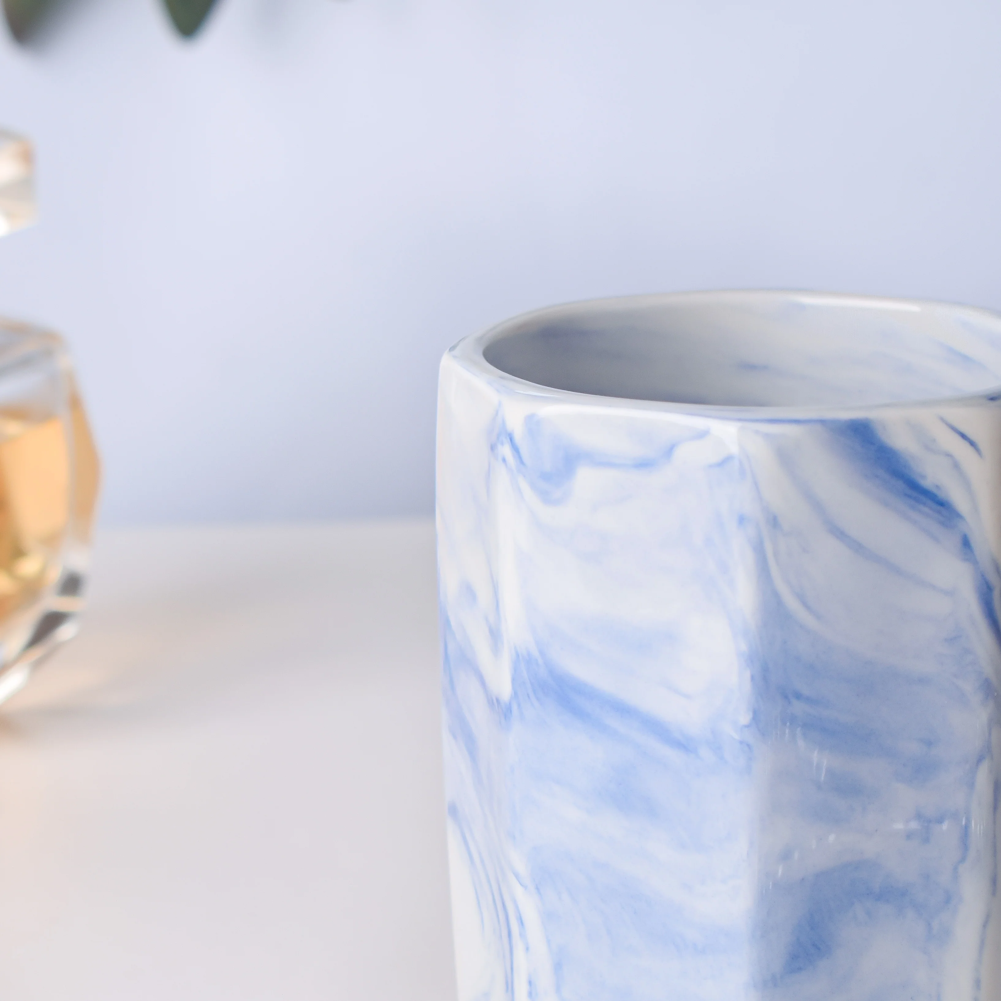 Hexad Marble Blue Ceramic Organiser - Image 3