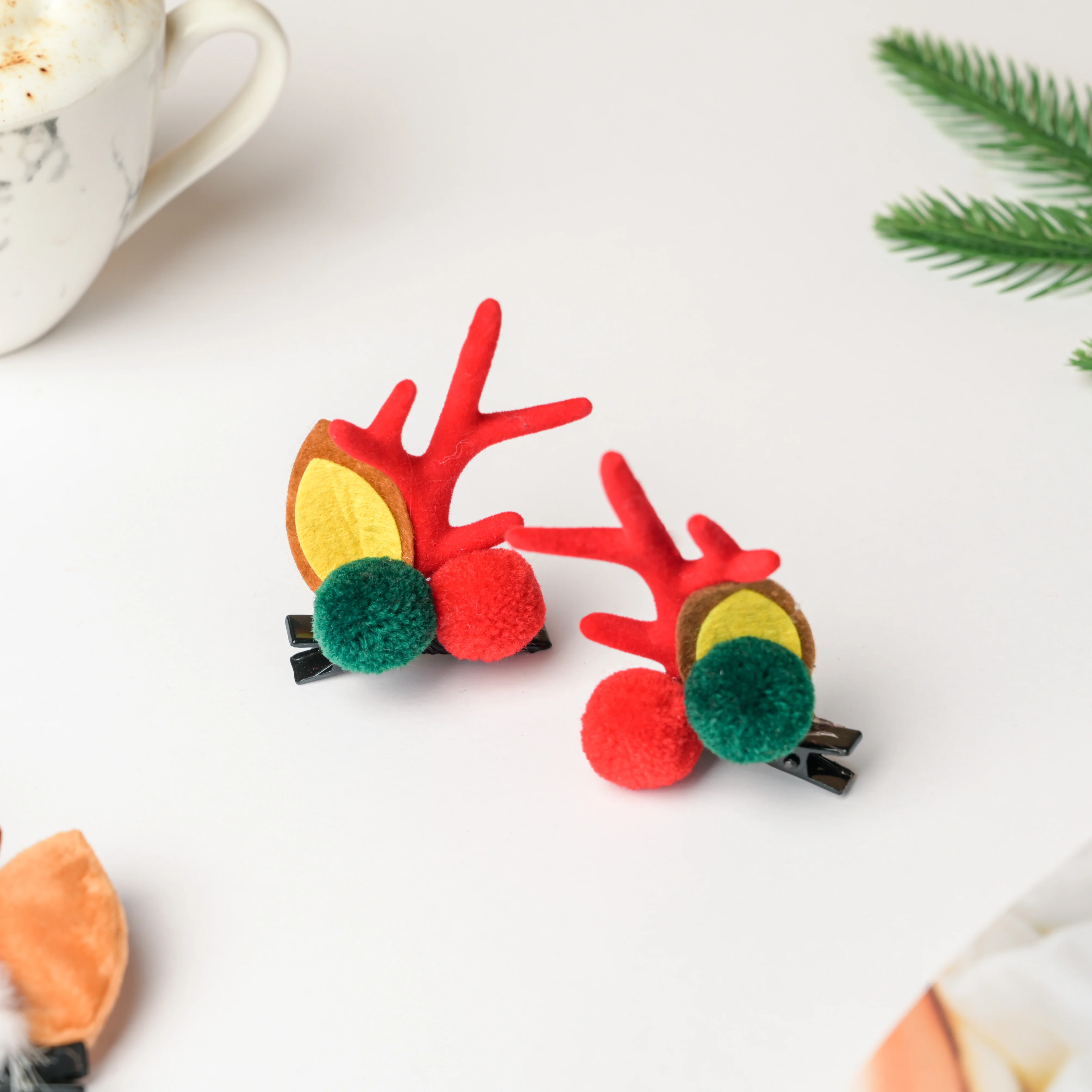 Horns Of Reindeer Christmas Hair Clip Set of 2 - Image 4