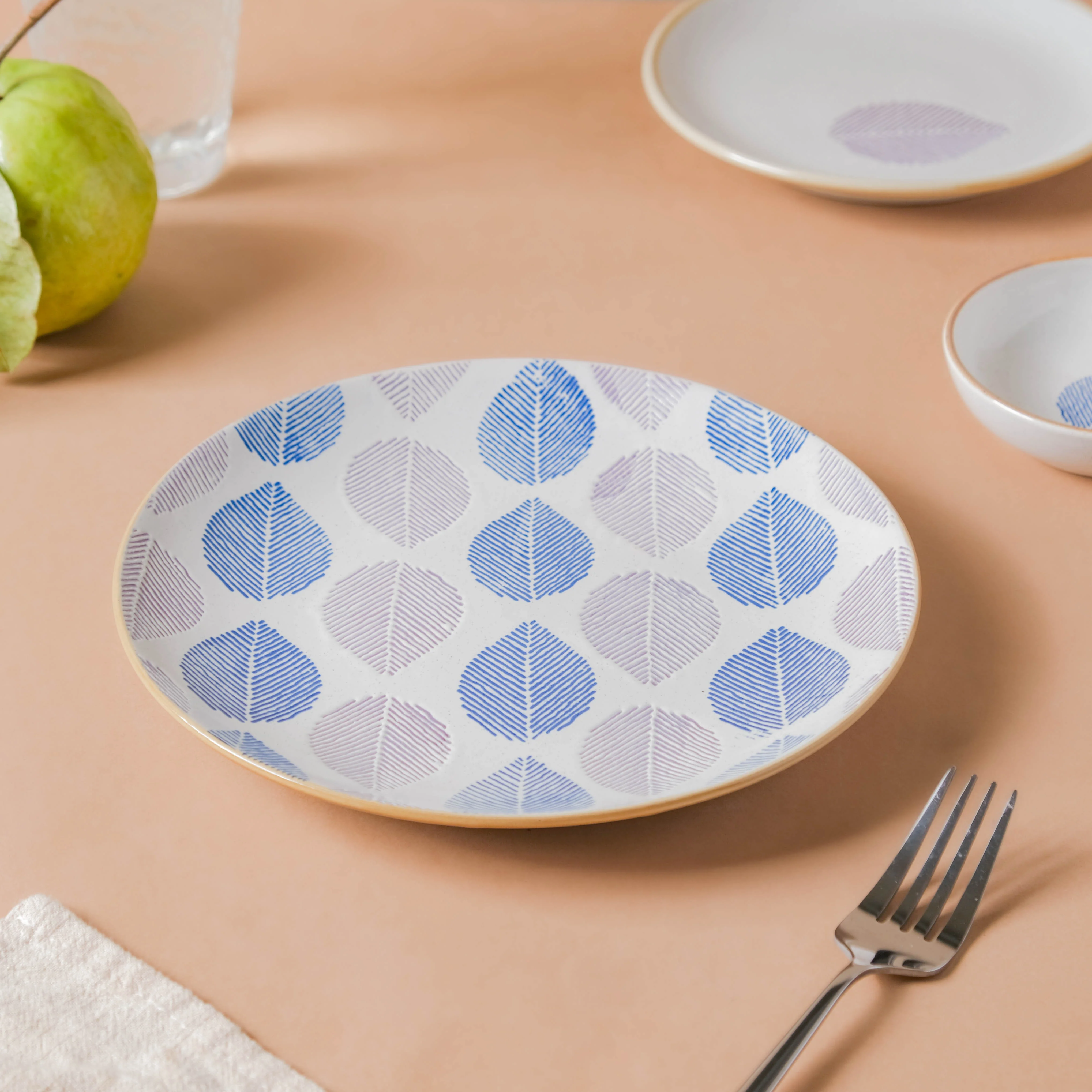 House of Eden Appetizer Plate Blue And White 8 Inch - Image 4