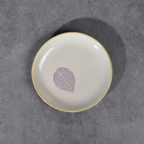 House of Eden Patterned Grey Leaf Plate 6 Inch - Image 6