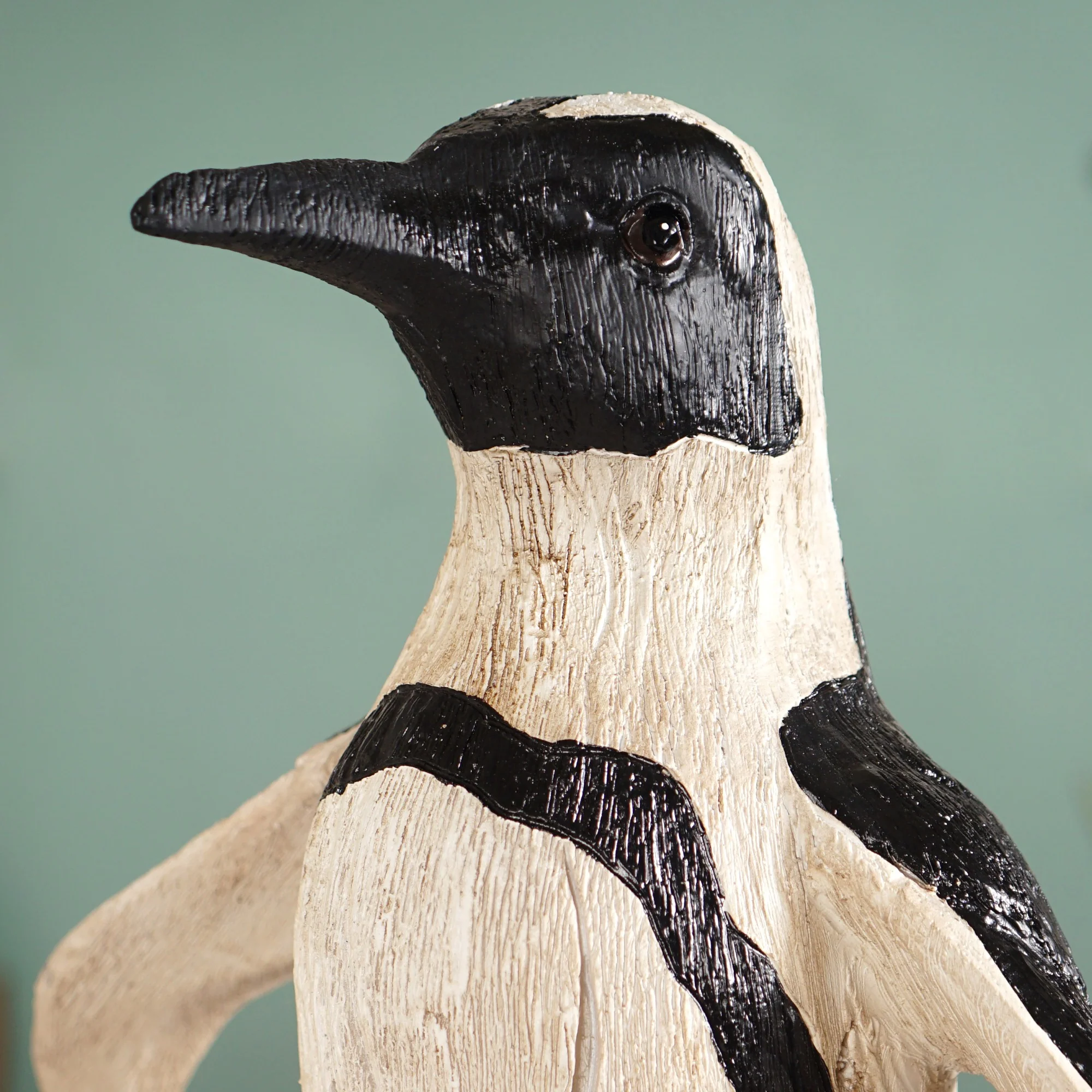 Humboldt Penguin Carved Wooden Finish Resin Decor Medium - Image 5