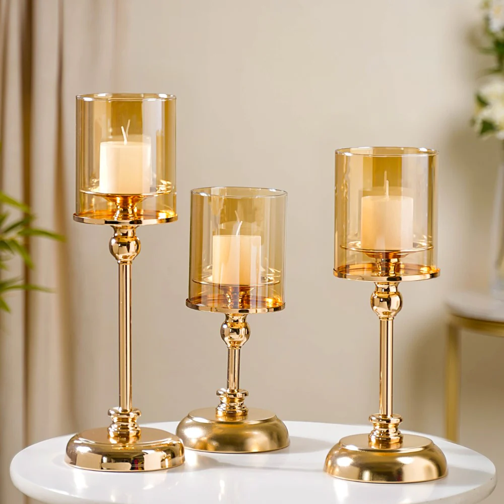 Hurricane Metal Candle Holder Stand Set Of 3 - Image 13