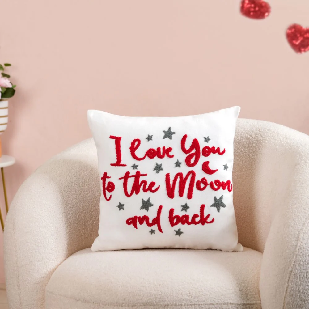 I Love You To The Moon And Back Cushion Cover Set Of 2 16x16 Inch - Image 6