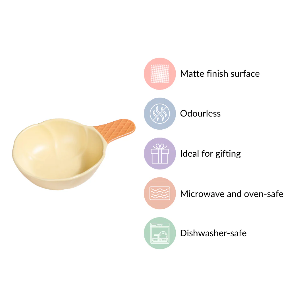 Ice Cream Shape Bowl With Handle 400 ml - Image 6