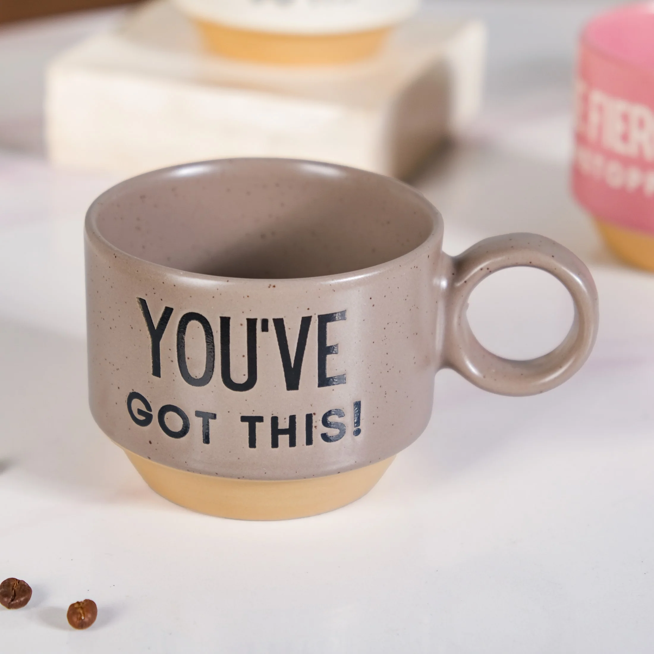 Inspirational Quotes Stackable Tea Cup Set Of 4 215ml - Image 10