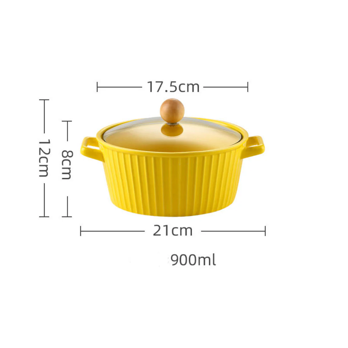 Serving Pot With Lid Yellow - Image 4