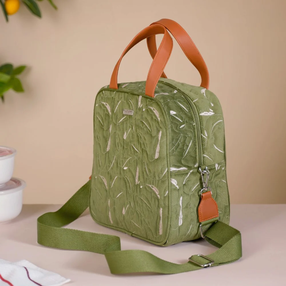 Insulated Lunch Bag For Office Green - Image 9
