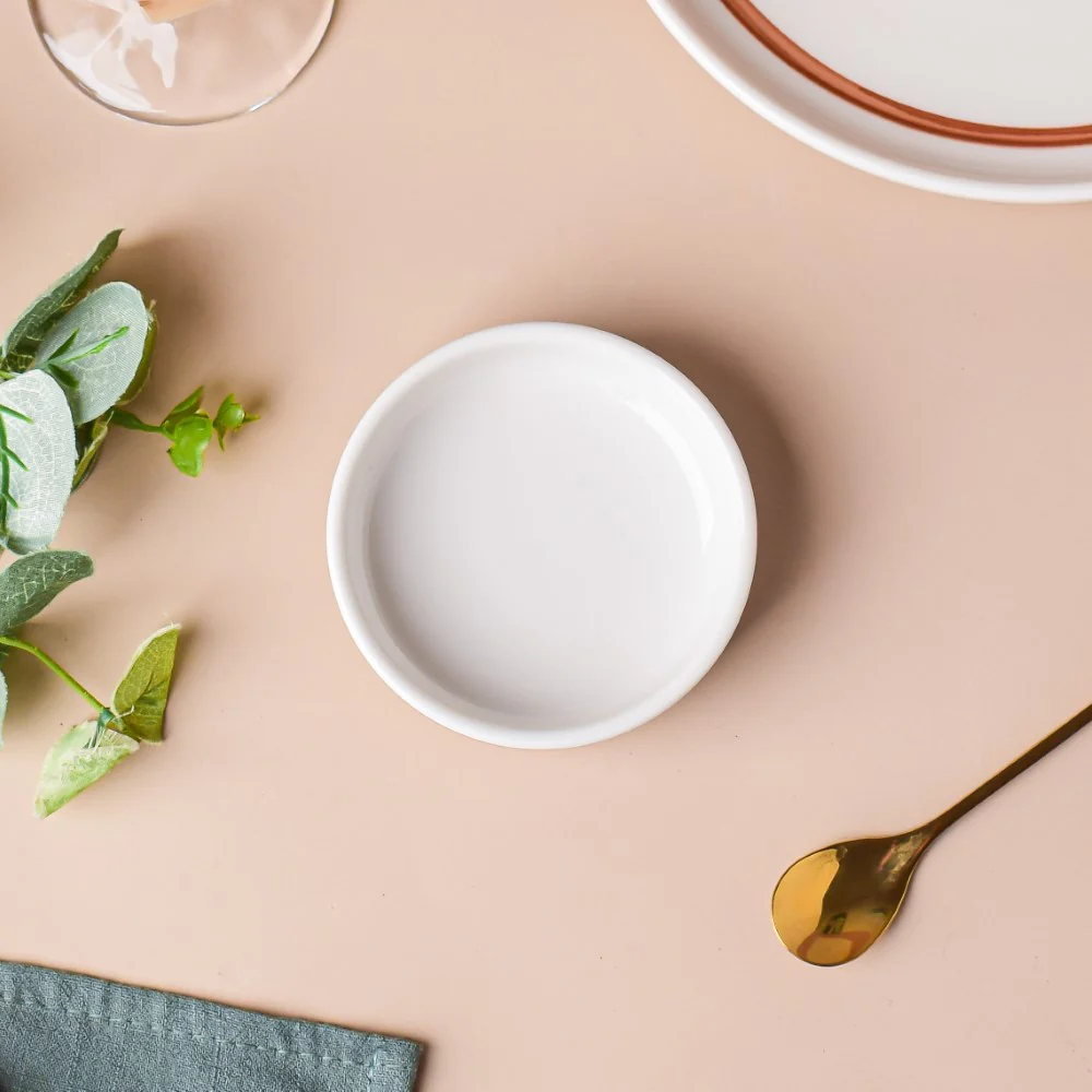 Ivory Ceramic Bowl For Dips - Image 5