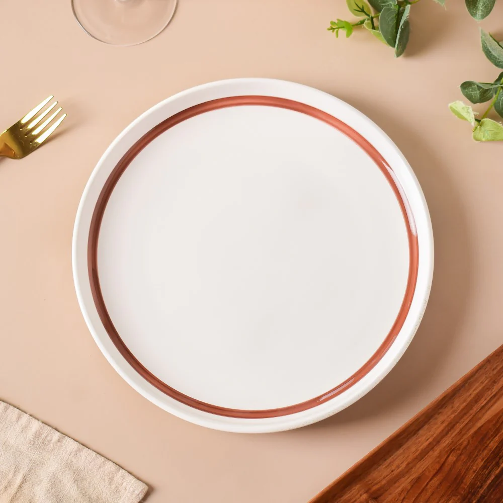 Ivory Ceramic Dinner Plate 10 Inch - Image 5