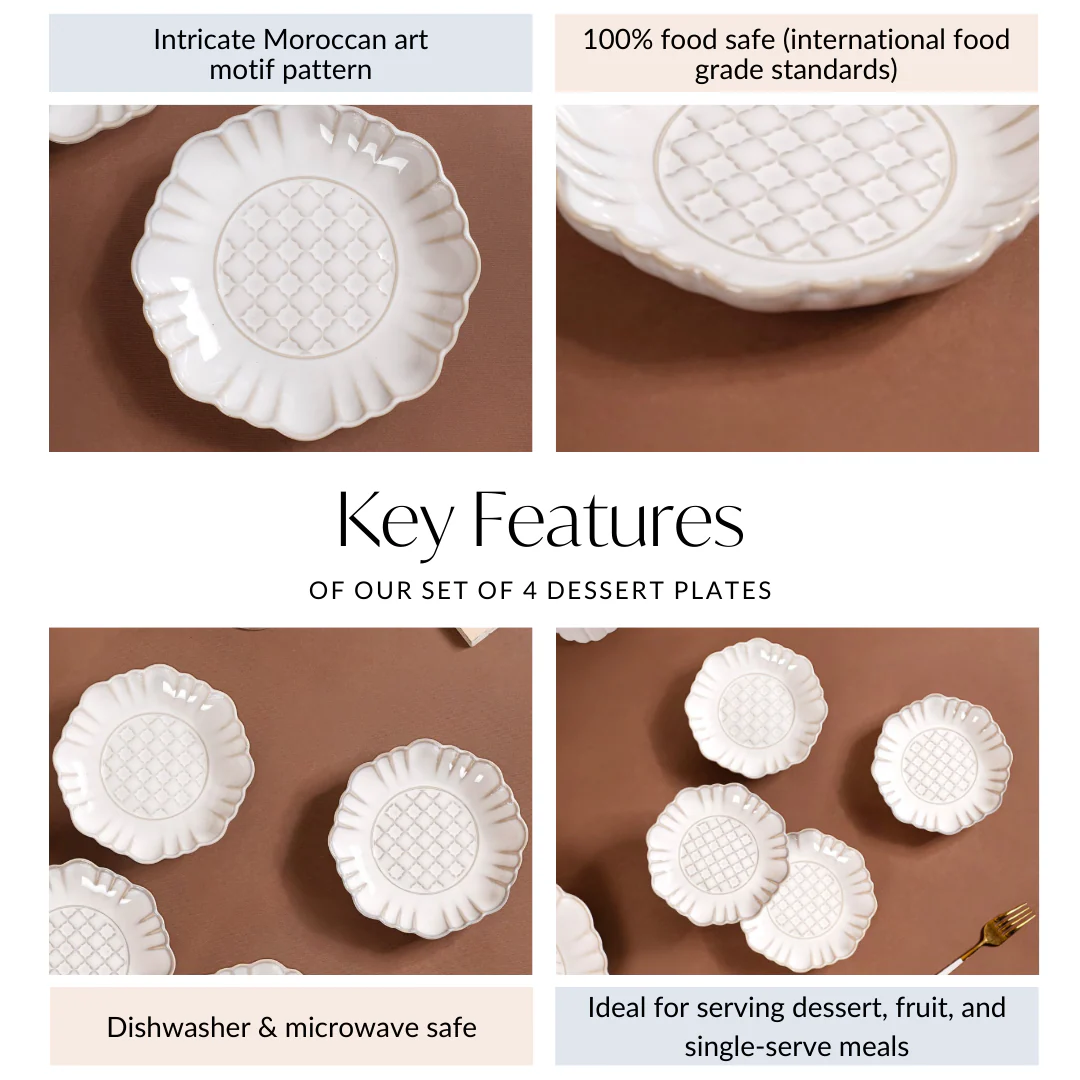 Ivory Dessert Plate Set Of 4 6 Inch - Image 5
