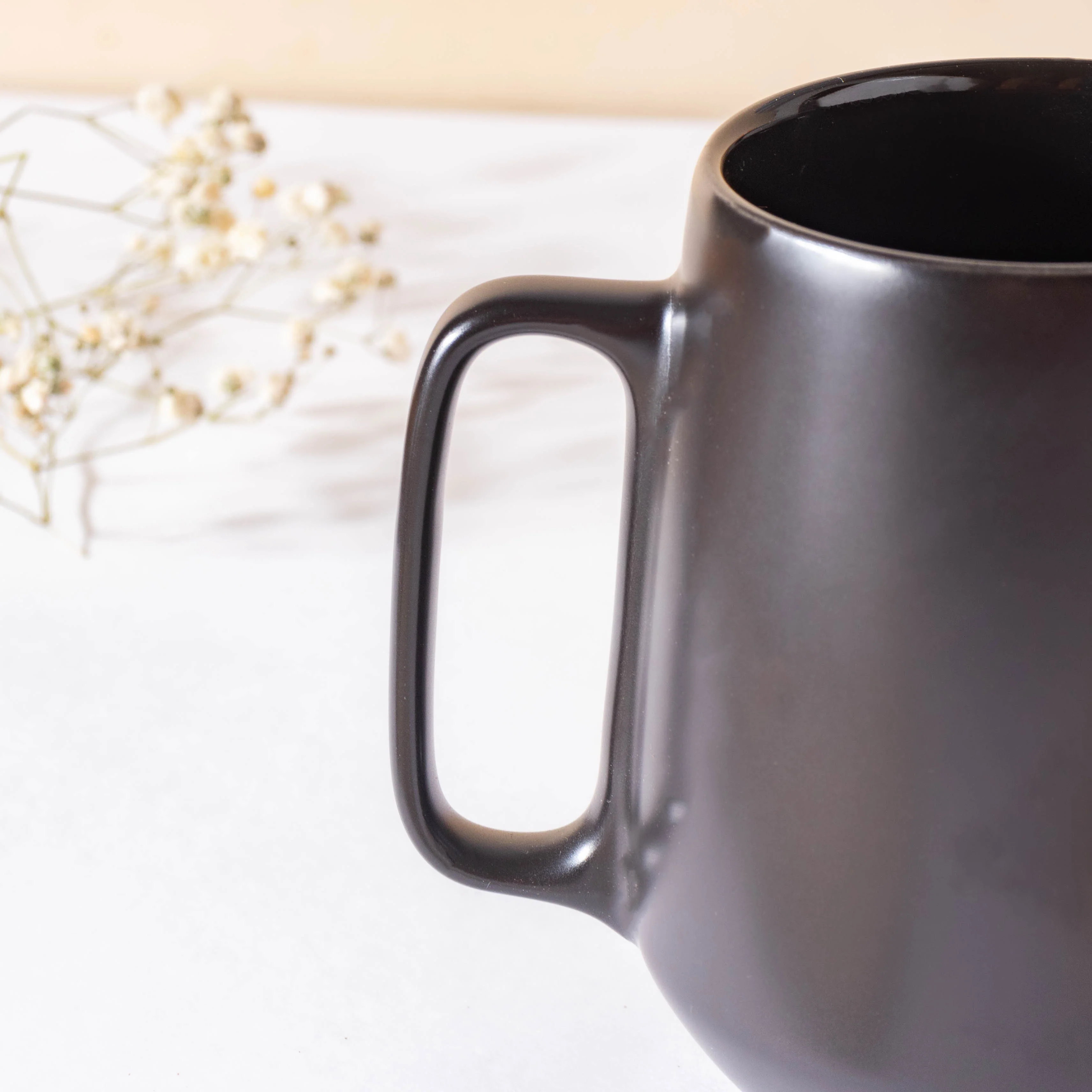 Jet Black Coffee Mug 300 ml - Image 4