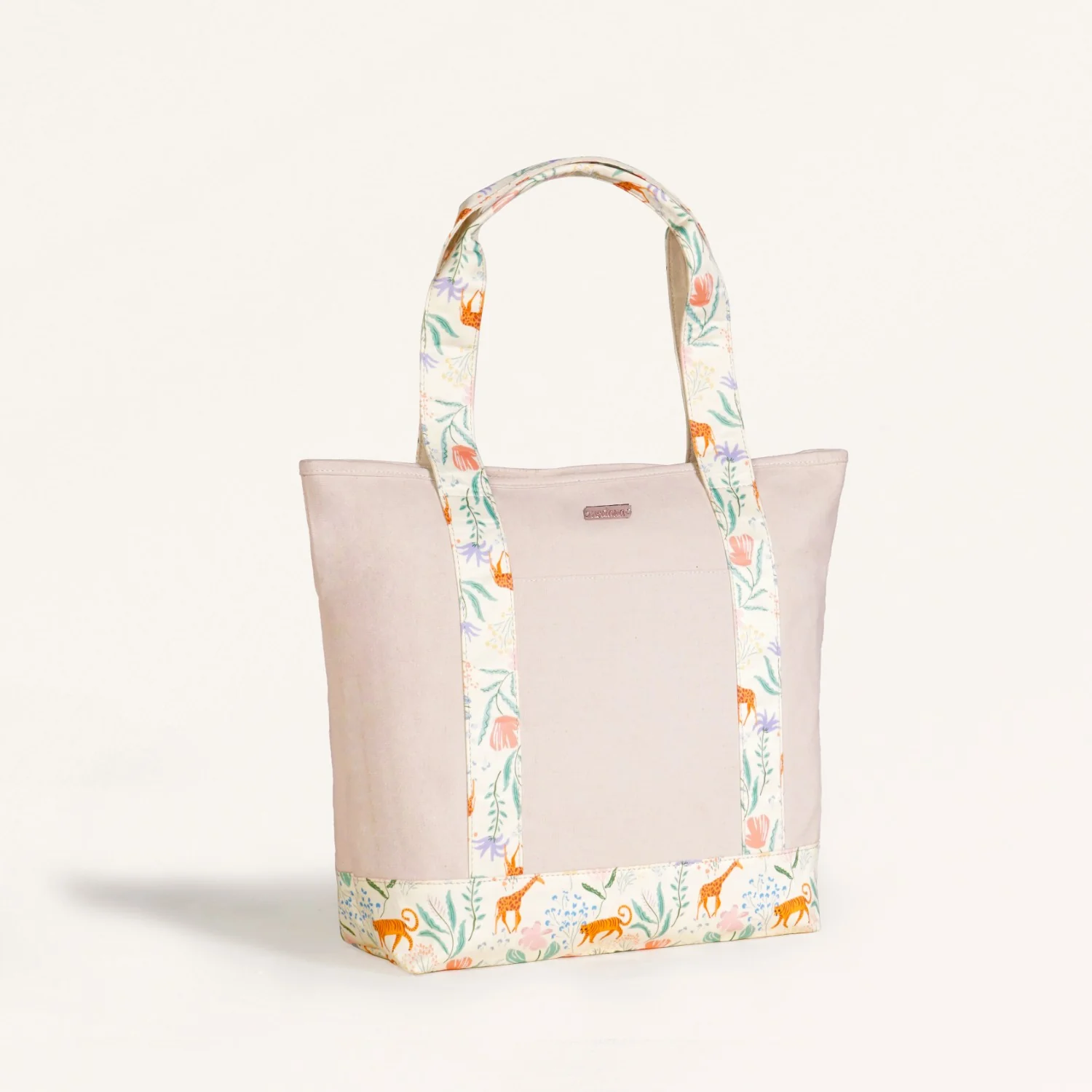 Jungle Adventure Large Canvas Zipper Tote Bag - Image 4