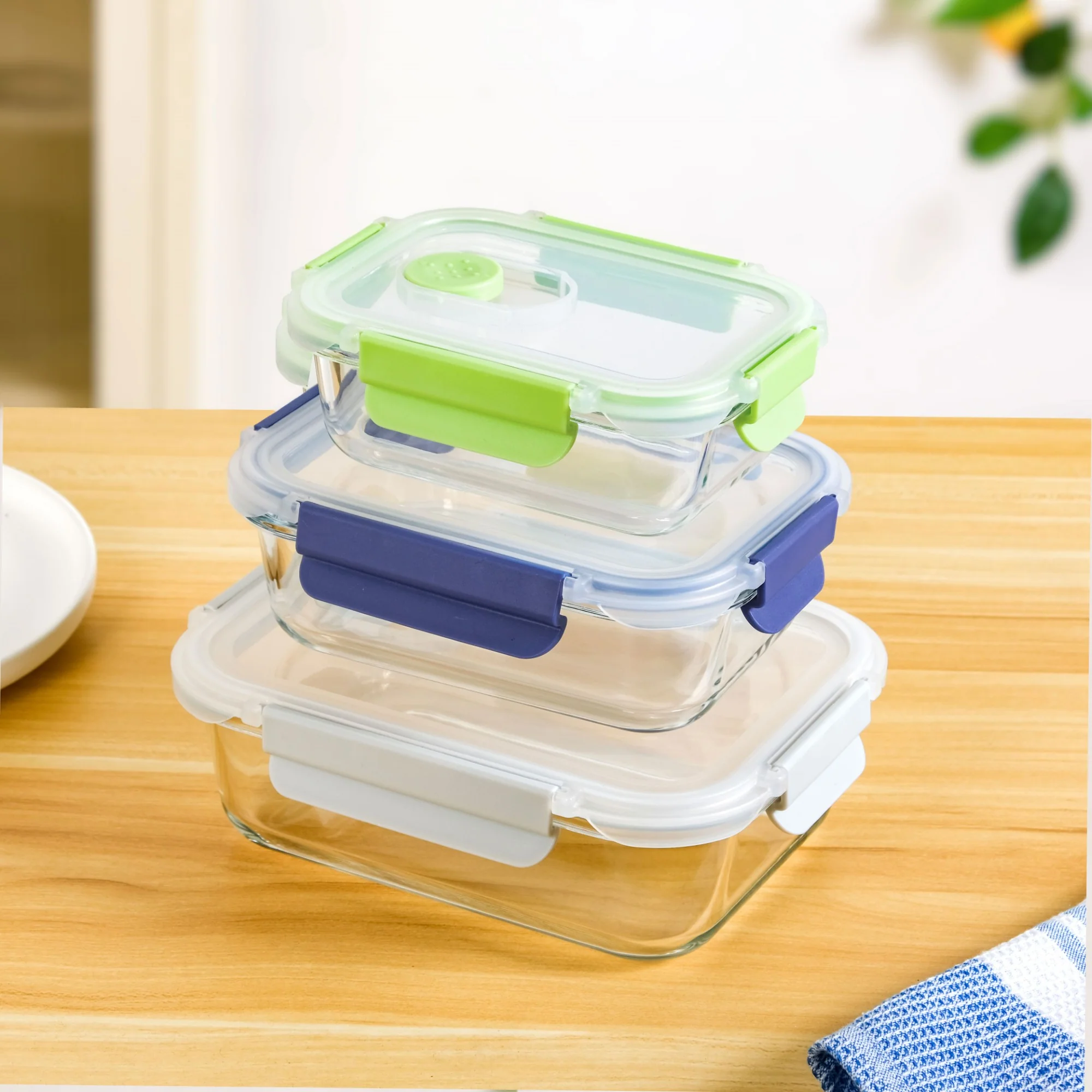 Kaleido Food Containers With Air Vents Set Of 3 370ml 660ml 1000ml - Image 10