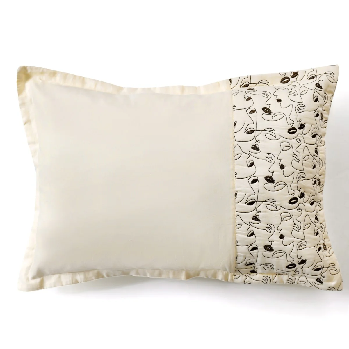 King Size Embroidered Cotton Bed Cover Off-White - Image 4