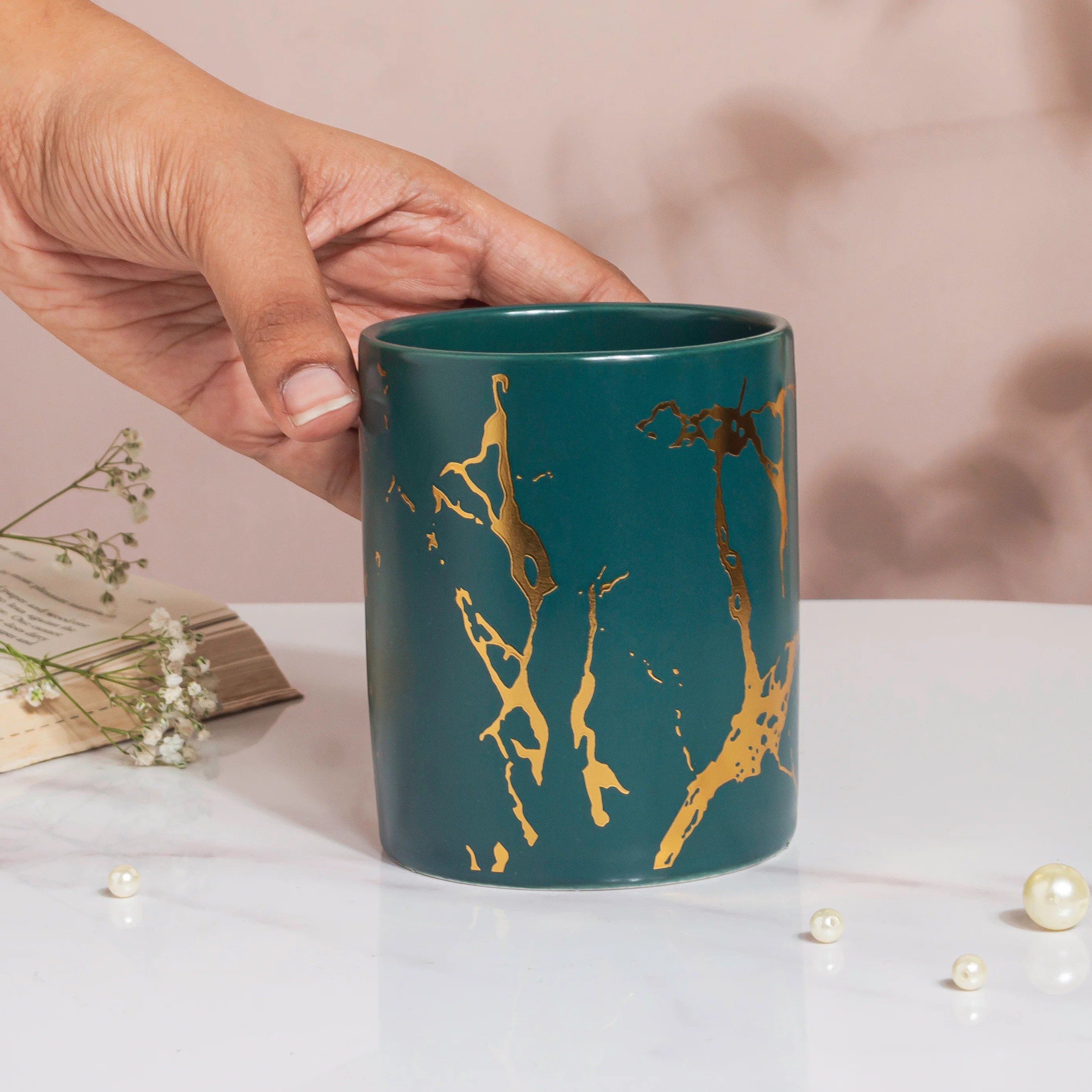 Kintsugi Ceramic Organiser Green - Image 7