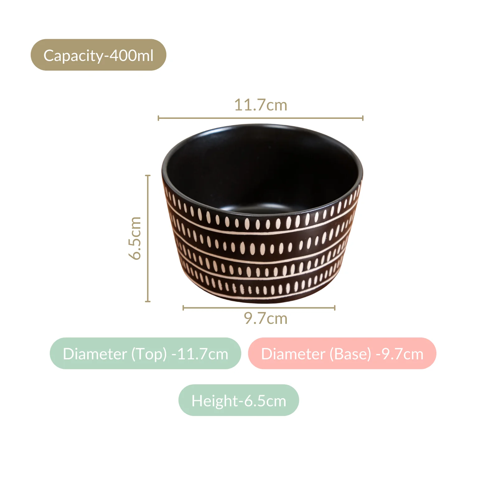 Kuro Snack Bowl Set Of 6 400ml - Image 4