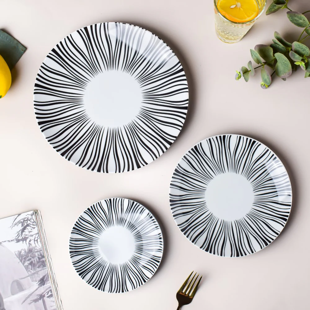 La Mode Printed Ceramic Dessert Plate White 6 Inch - Image 7
